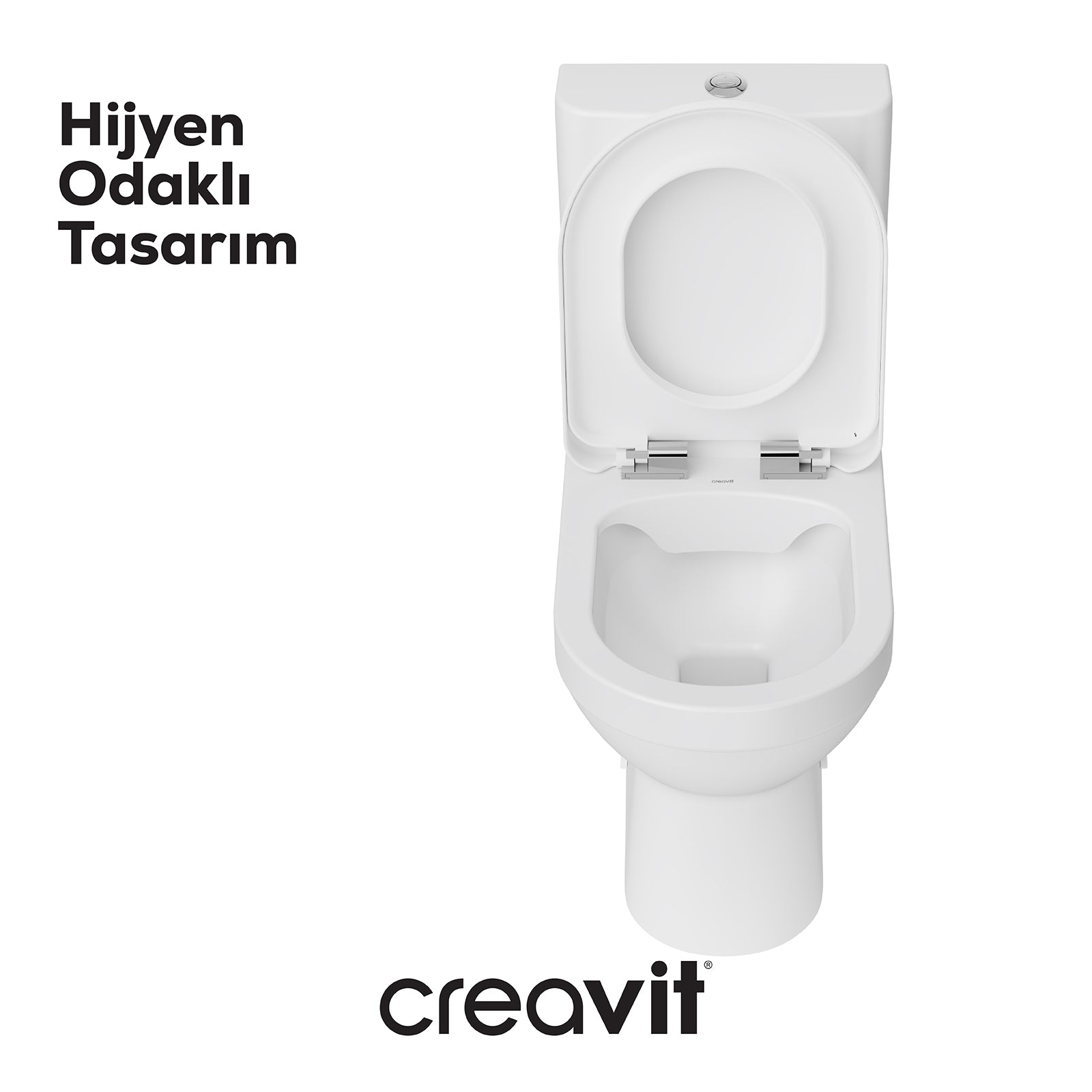 Letoon Klozet Rim-Off Duvara Dayalı Beyaz - Creavit | Banyo Bu Tarafta