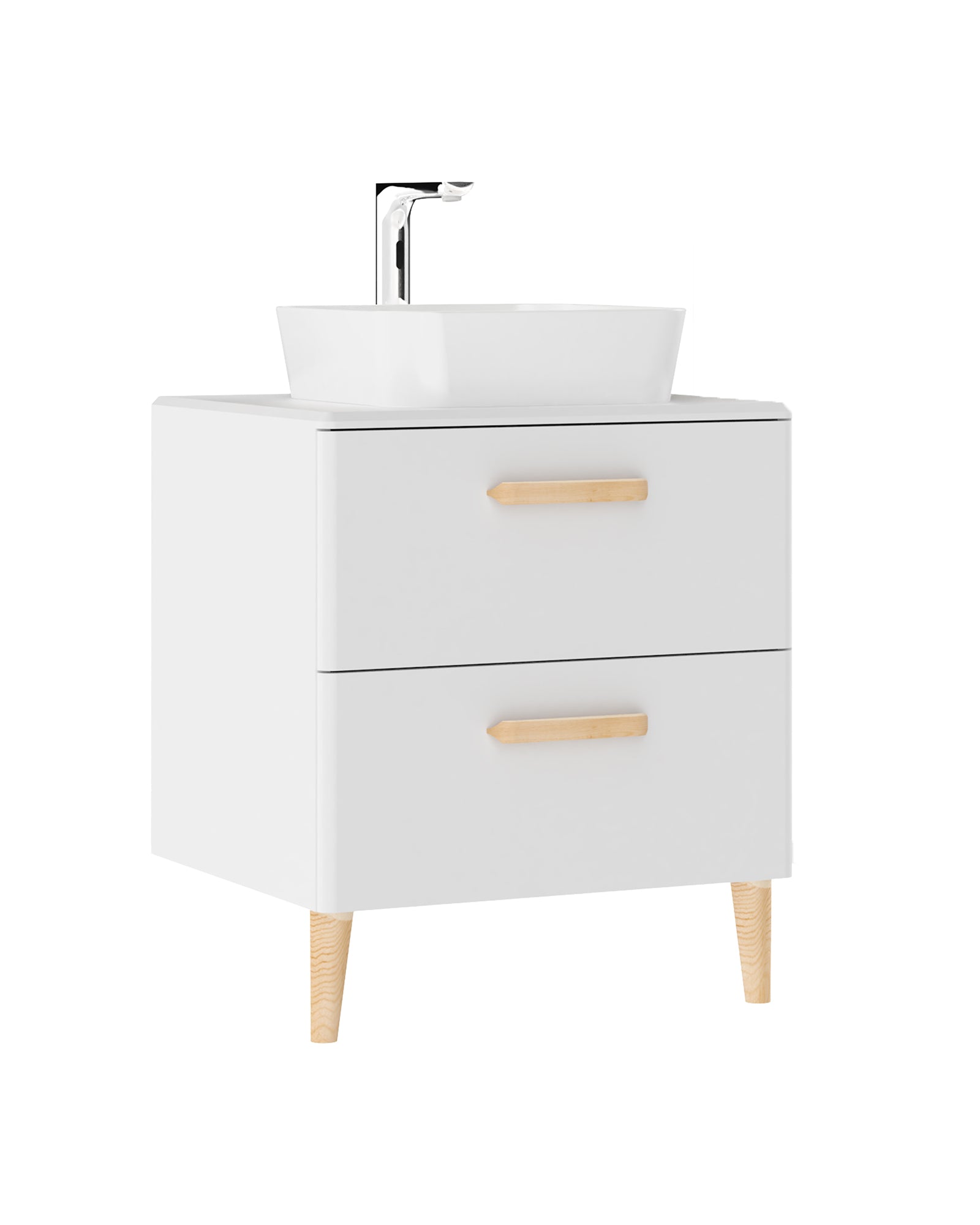 Patara Waschbeckenunterschrank 60 cm Mattweiß 