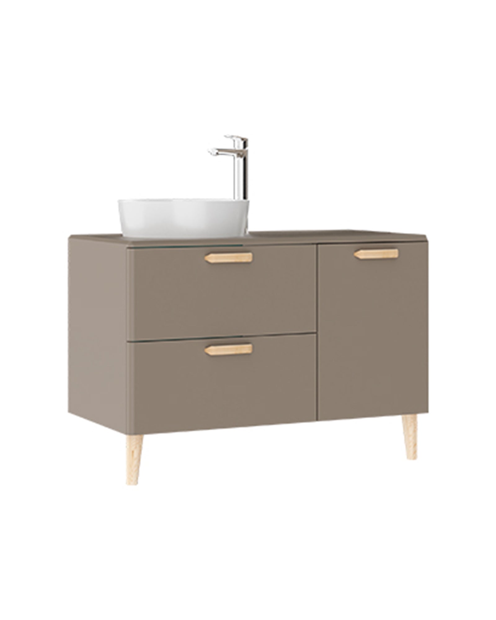Patara Lavabo Dolabı 100cm Mat Cappuccino