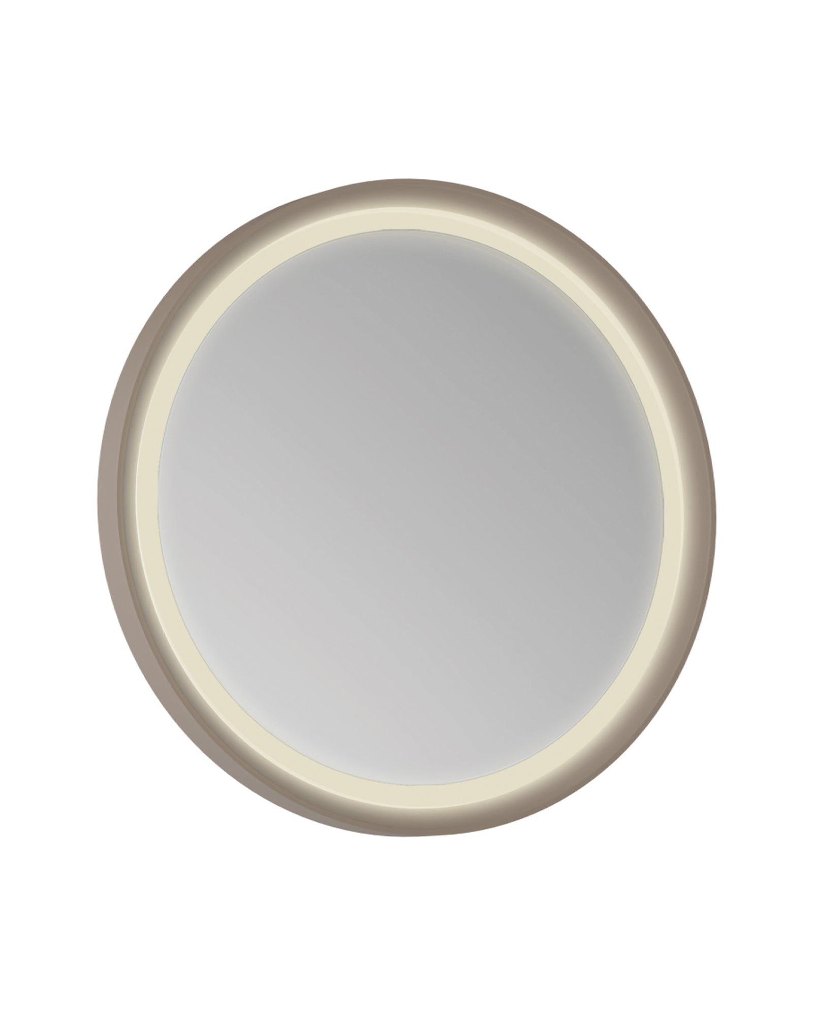 Patara Runder LED-Spiegel 60 cm Matt Cappuccino