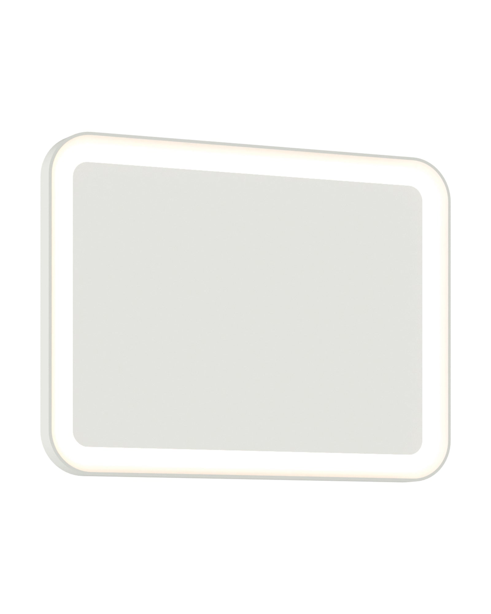 Patara Rechteckiger LED-Spiegel 85x65cm Mattweiß 