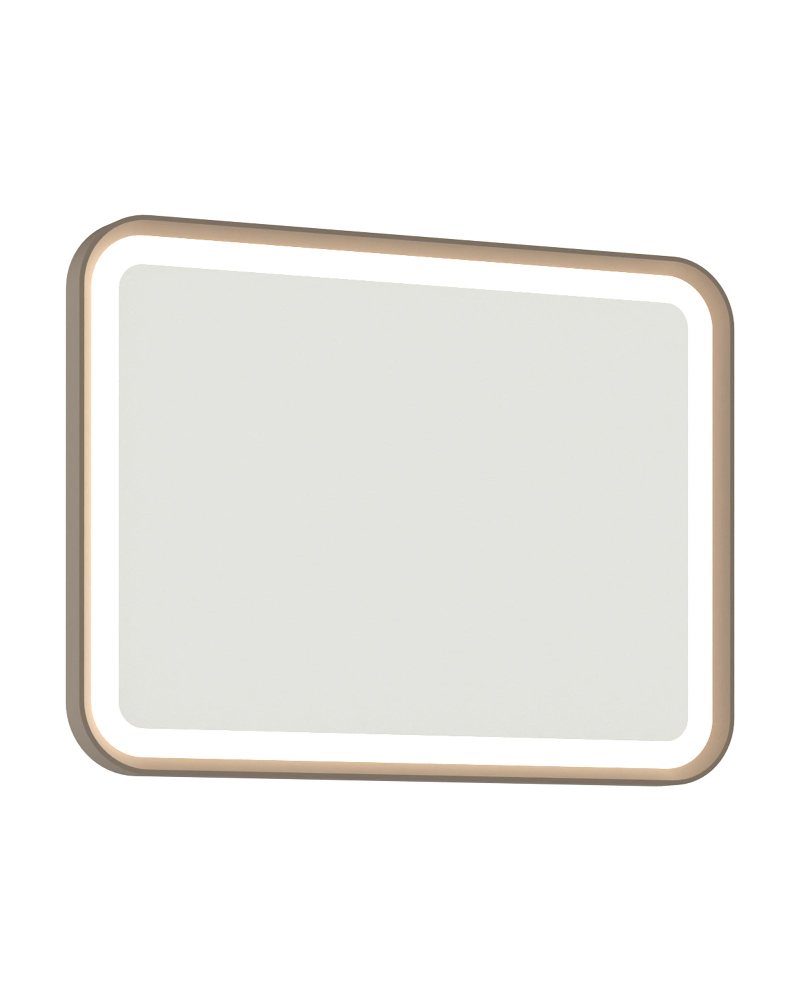 Patara Rechteckiger LED-Spiegel 85x65cm Matt Cappuccino
