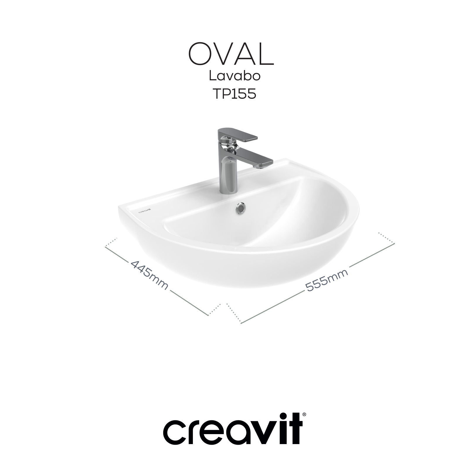 Oval Sink 40*50 cm Against the Wall White