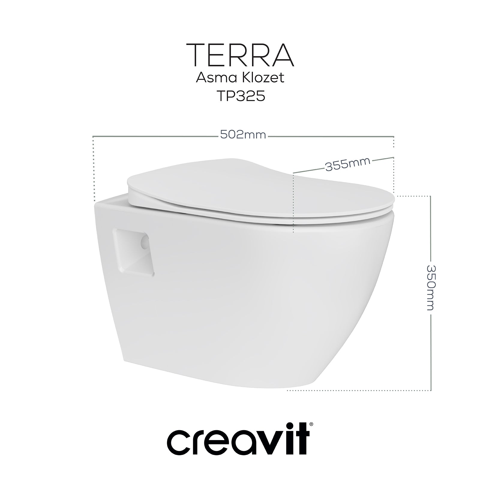 Terra Asma Klozet Beyaz - Creavit | Banyo Bu Tarafta