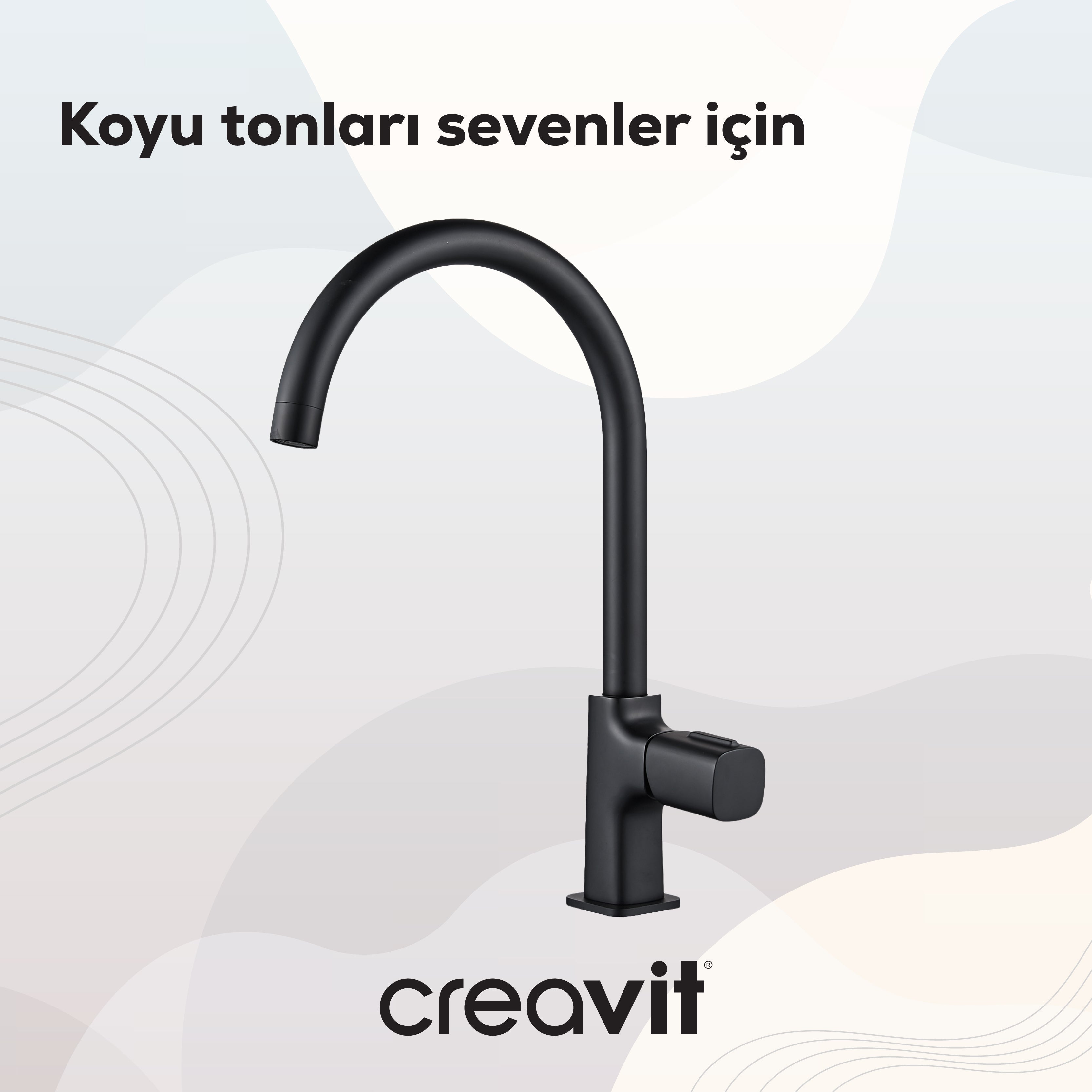 Alfa Mutfak Armatürü Mat Siyah
