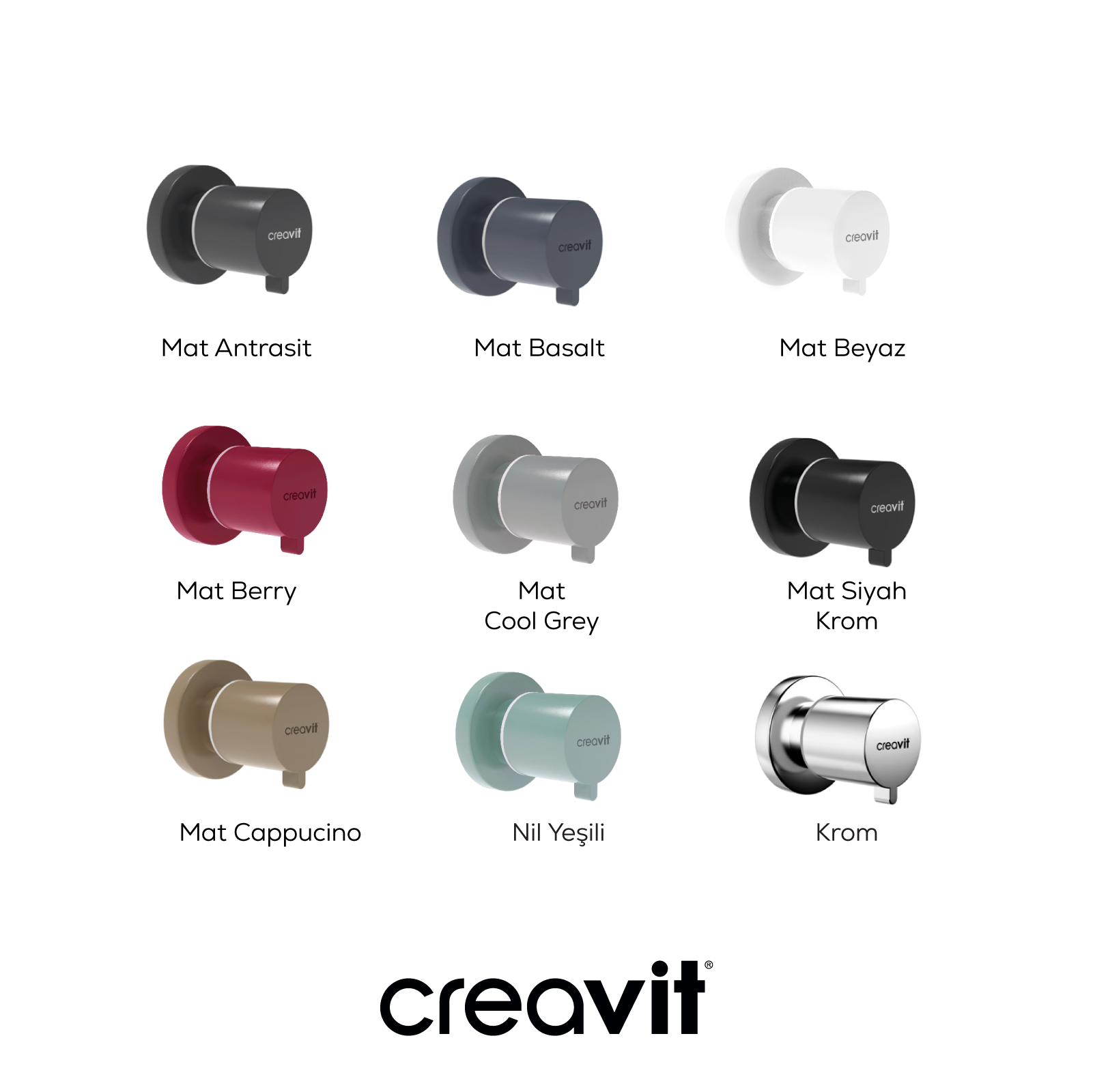 Ara Kesme Valfi 1/2-1/2" Cappucino Mat