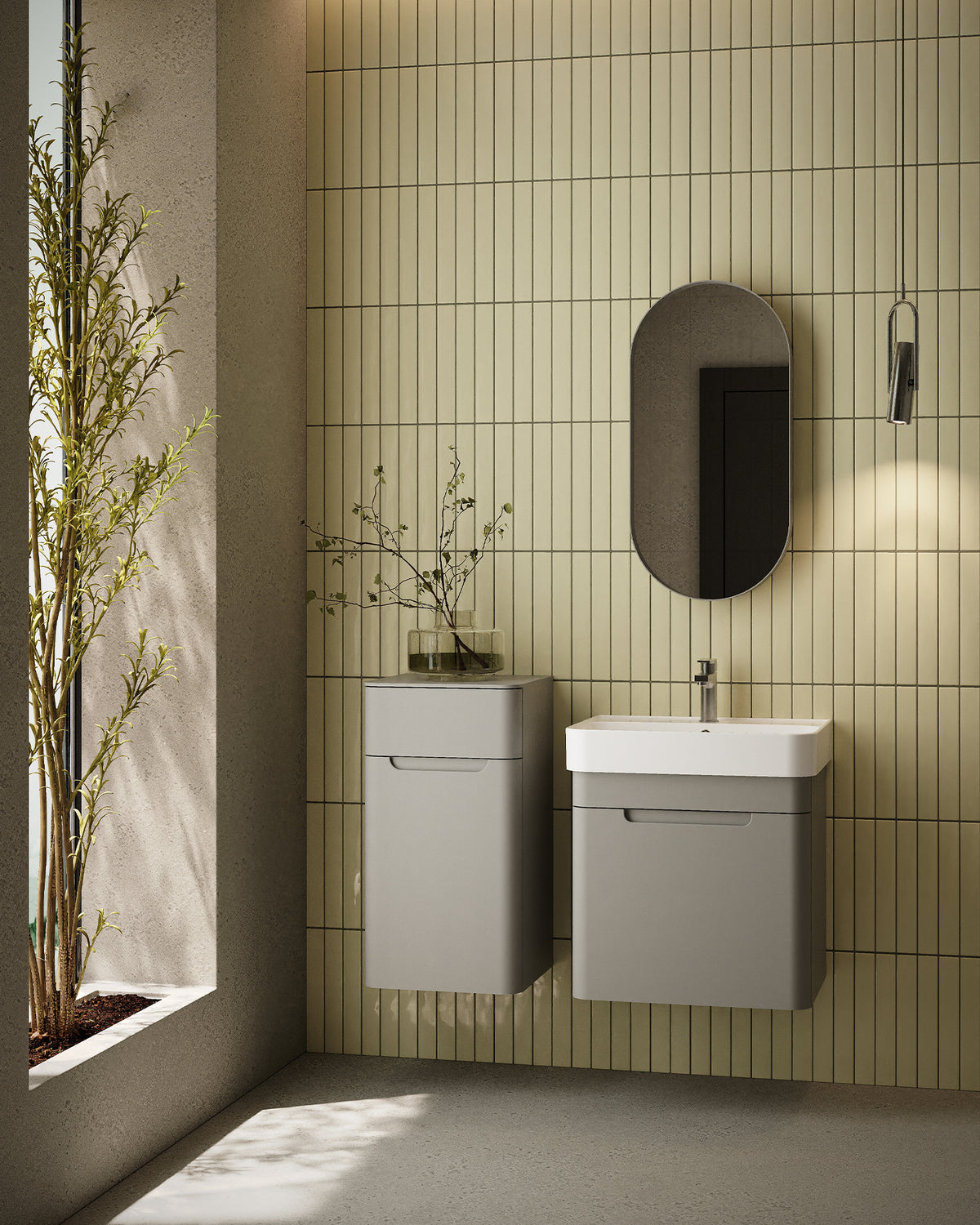 Colorit Lavabo Dolabı Çekmeceli 60 Cm Cool Grey