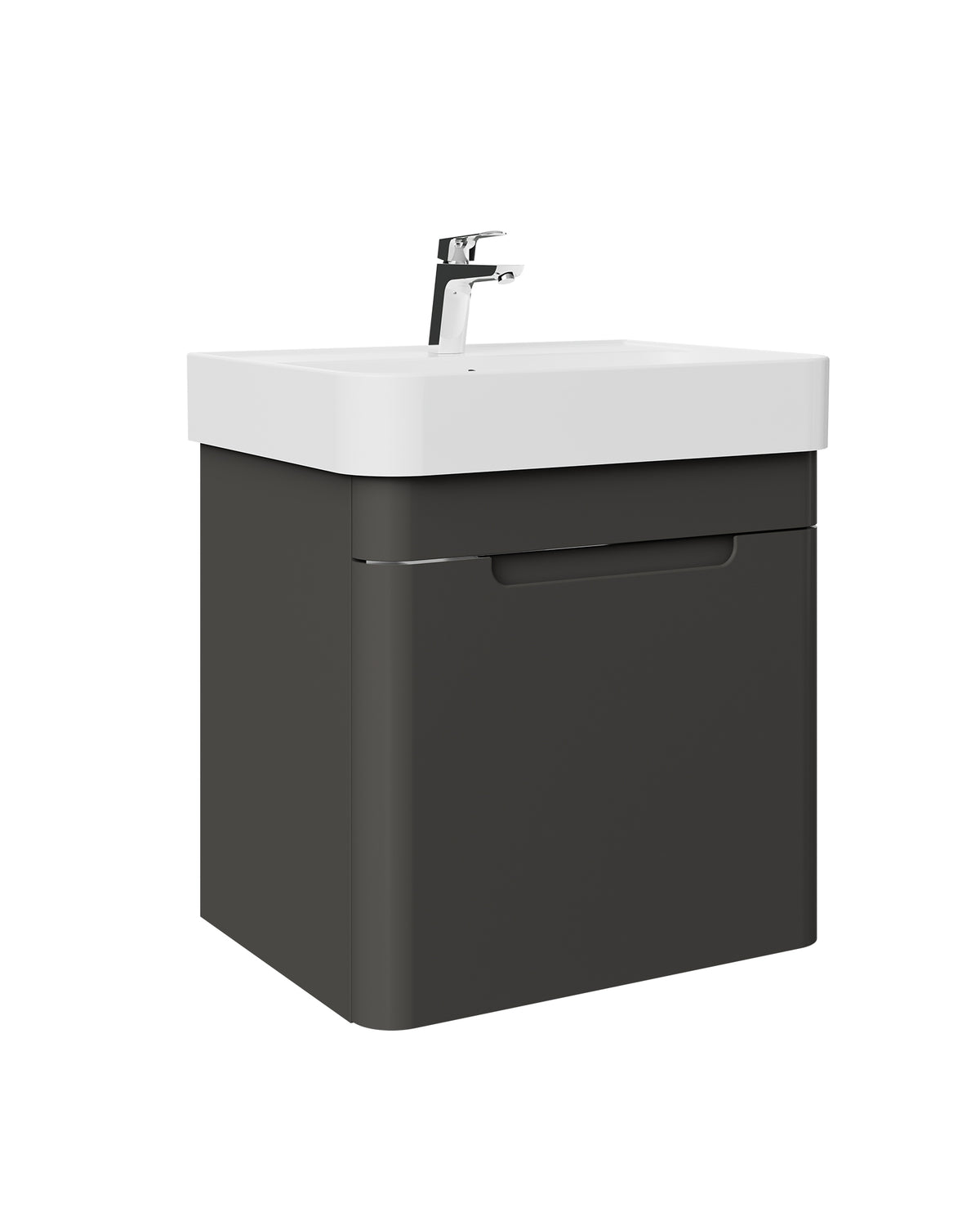 Colorit Lavabo Dolabı Kapaklı 60 Cm Antrasit