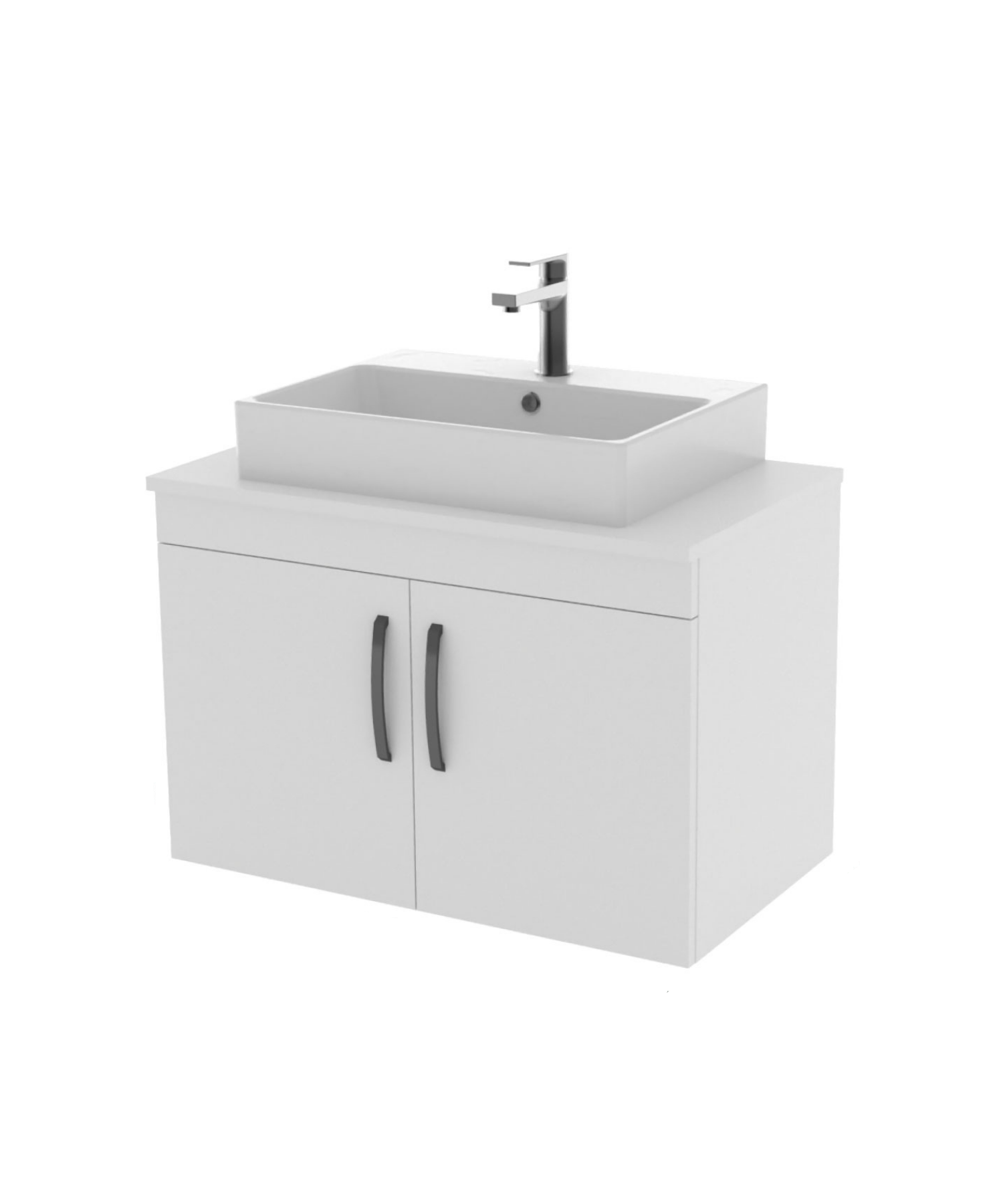 D10 Next Lavabo Dolabı Kapaklı 80 cm Beyaz