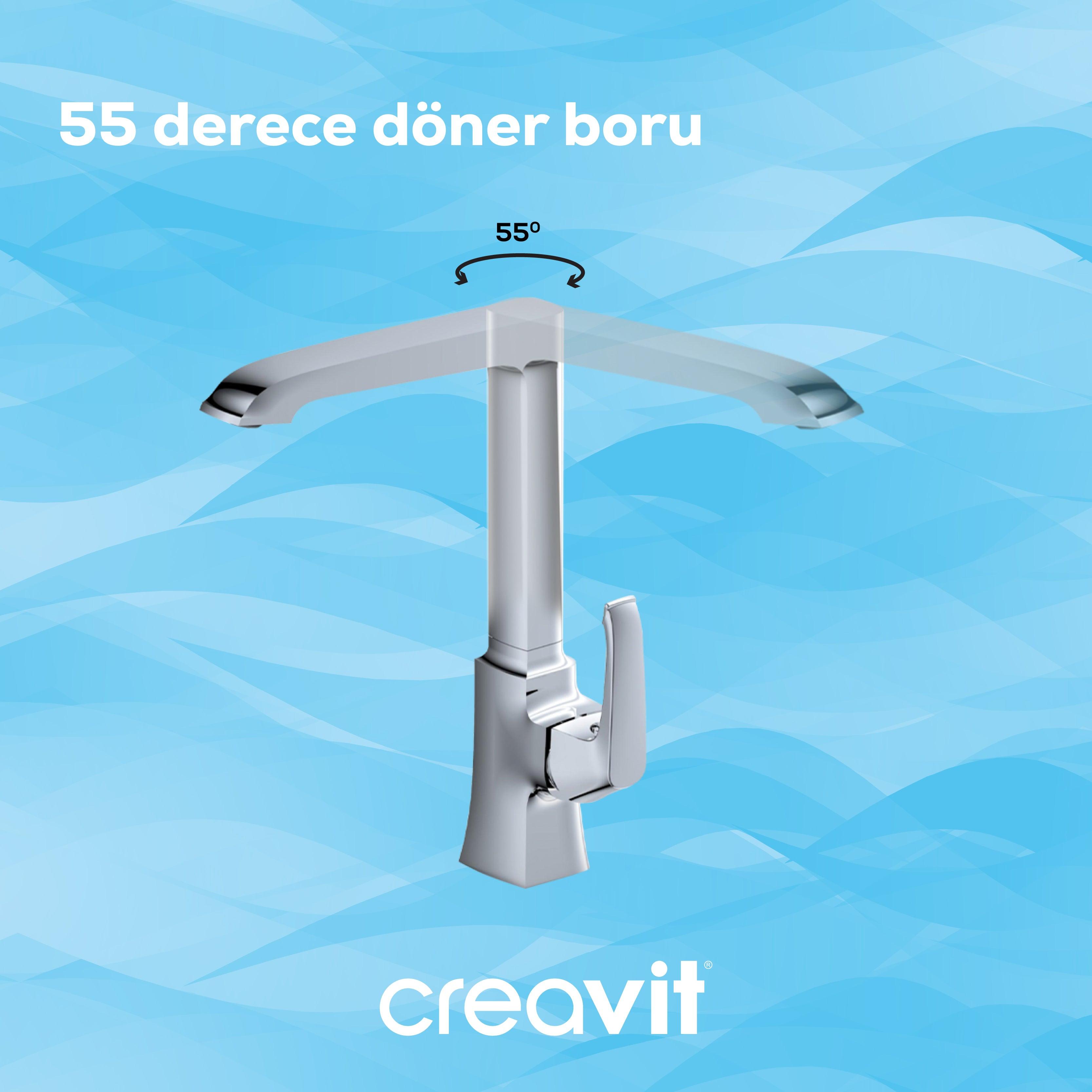 Avangart Mutfak Armatürü Krom - Creavit | Banyo Bu Tarafta