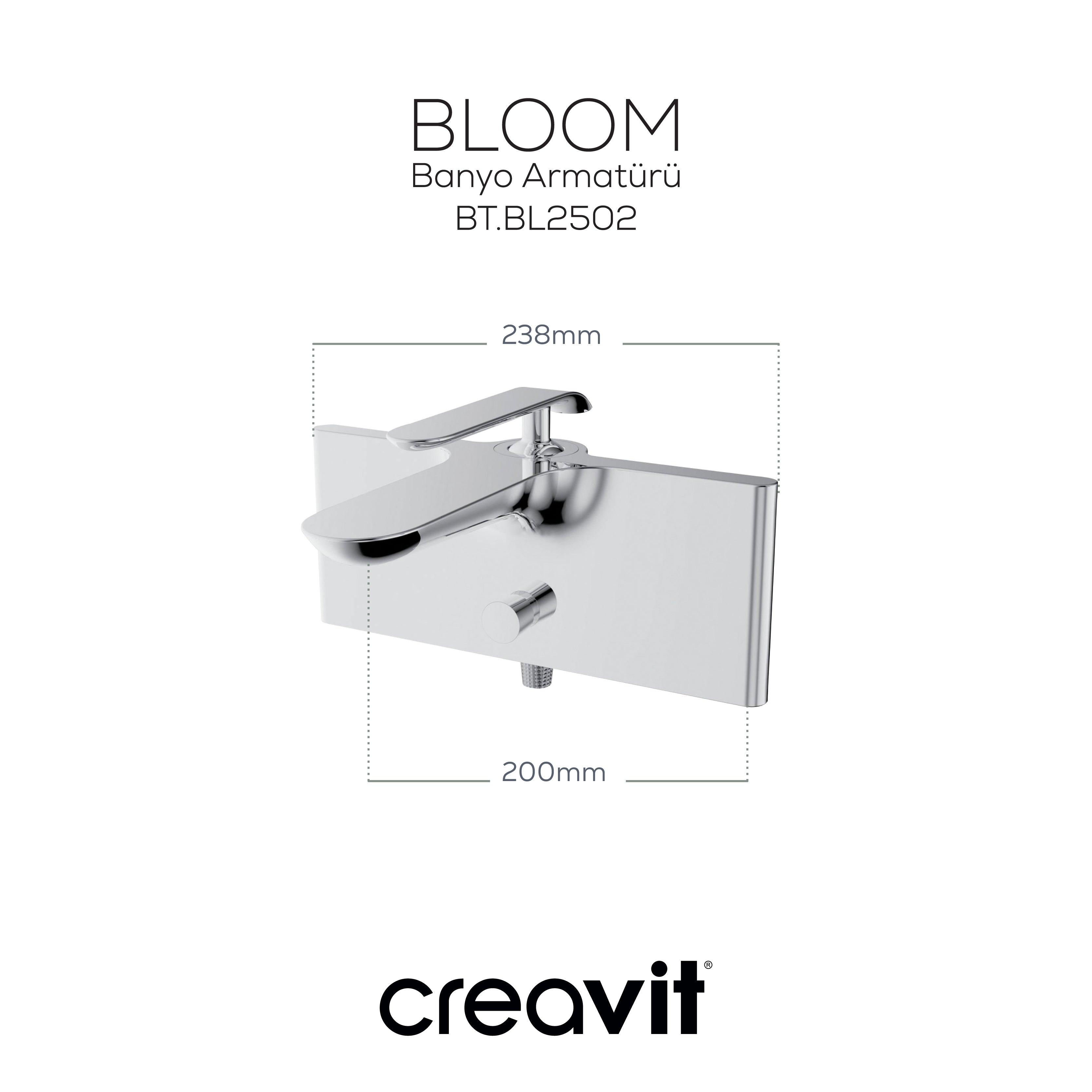 Creavit, Bloom Bathroom Faucet, White