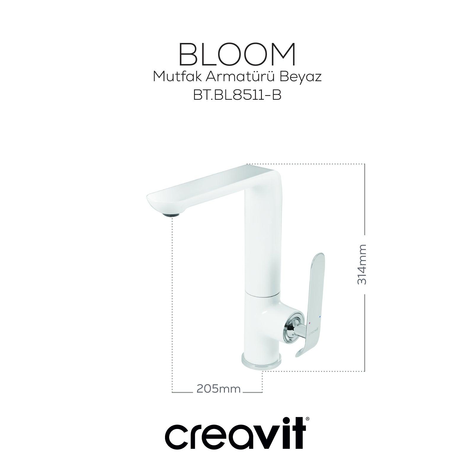 Bloom Mutfak Armatürü Beyaz - Creavit | Banyo Bu Tarafta