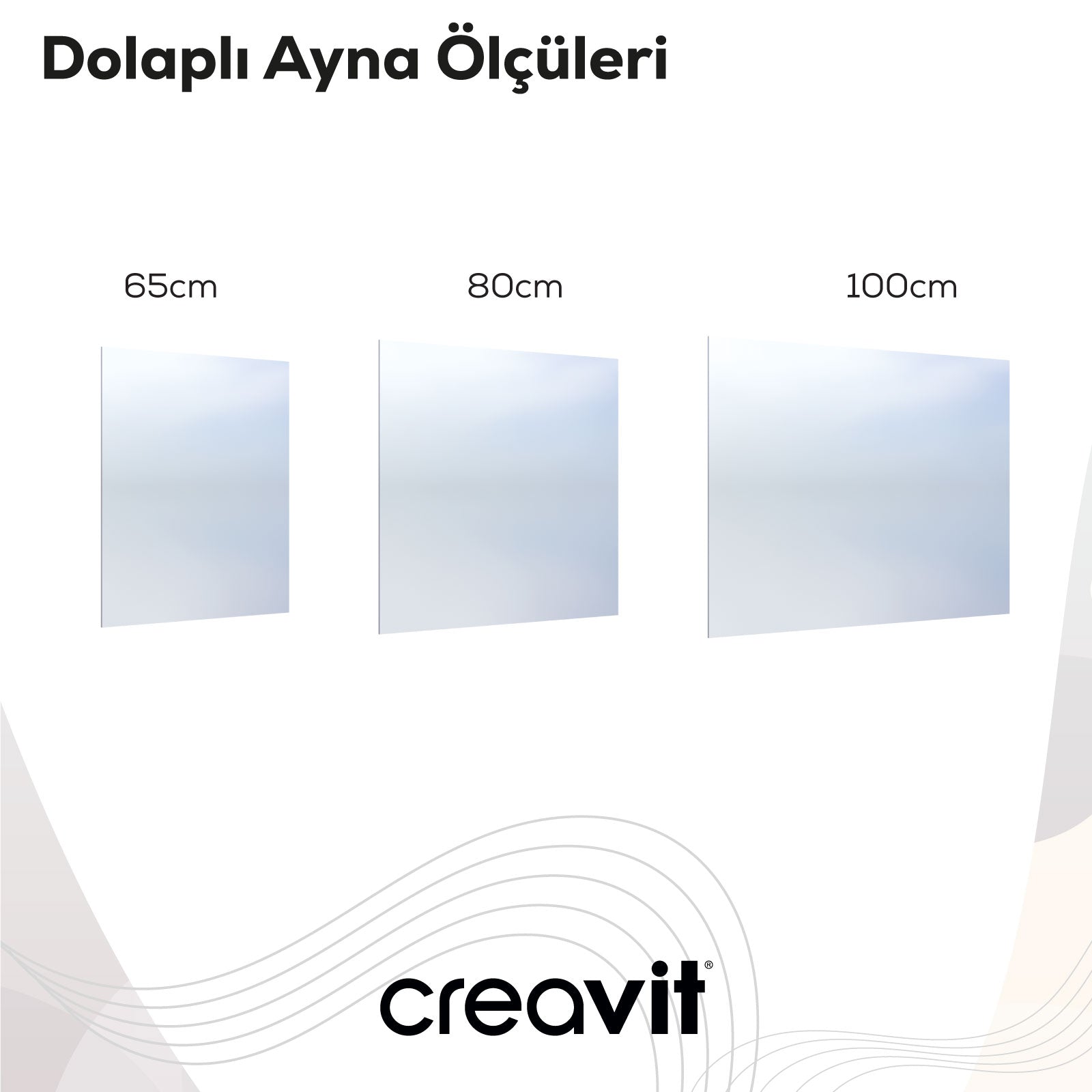 D10 100 cm Düz Ayna - Creavit | Banyo Bu Tarafta
