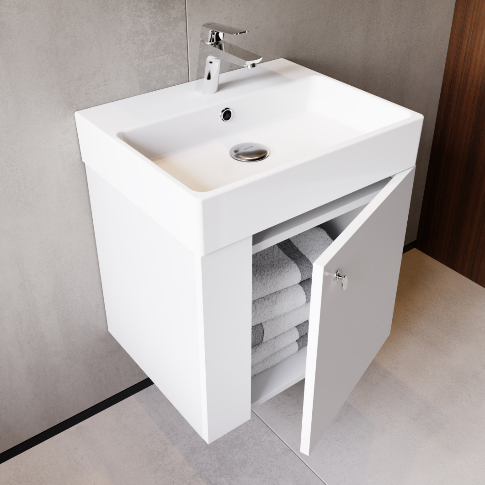 Font Sink Cabinet 50 cm White 