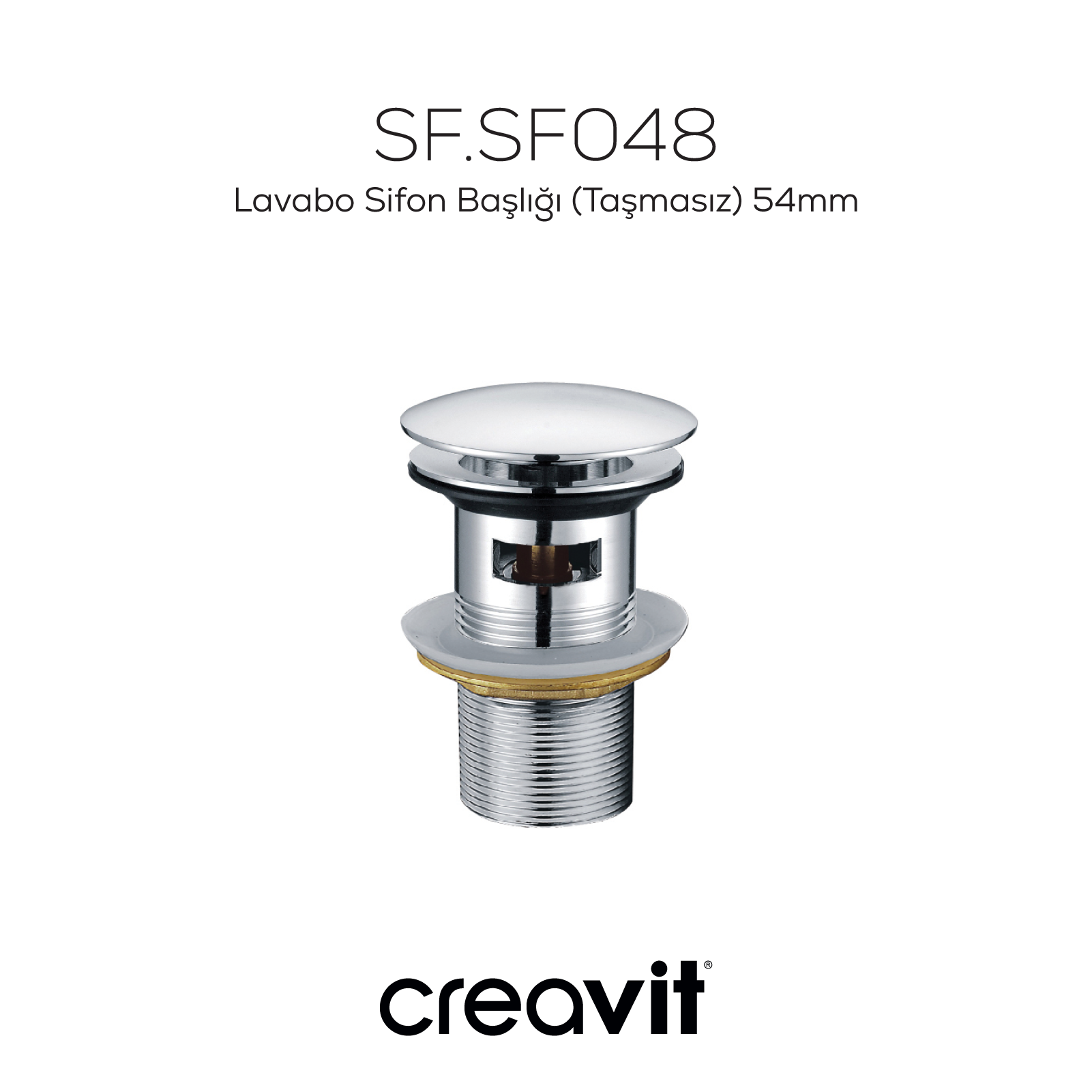 Sink Siphon Head (Without Overflow) 54mm