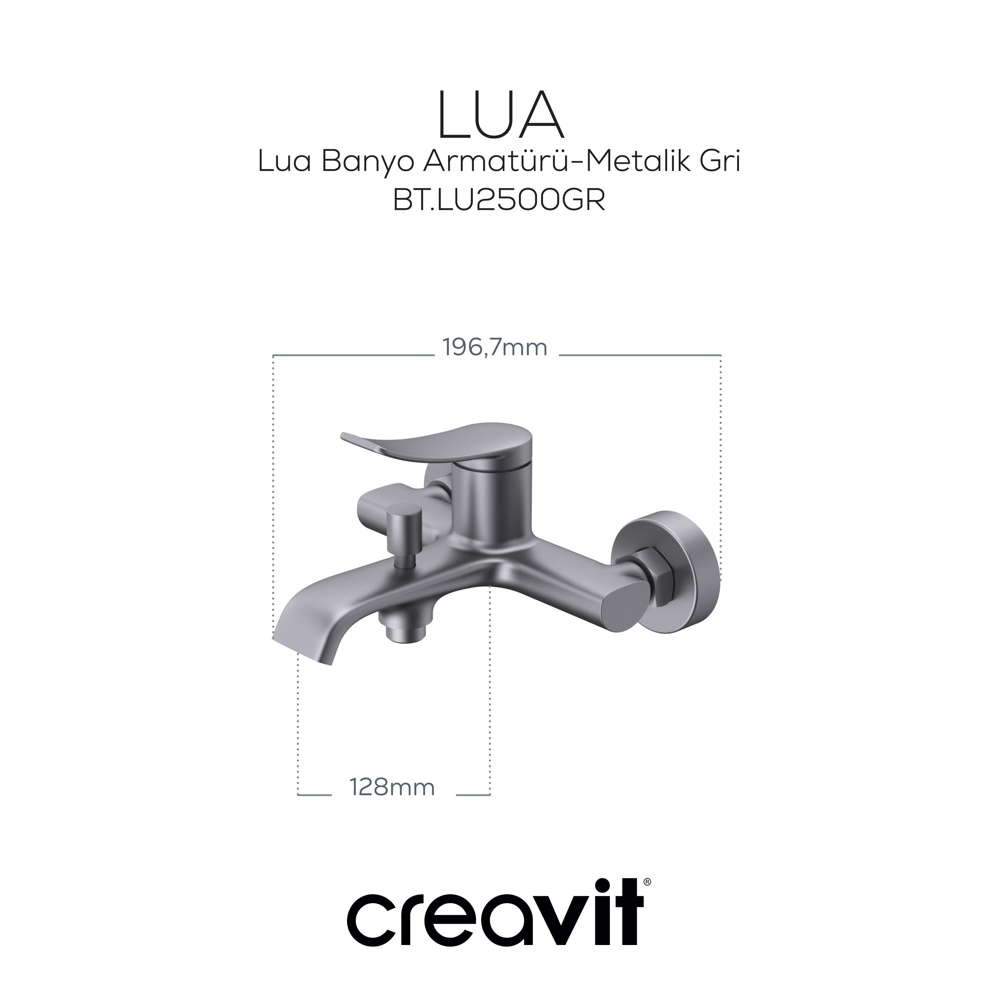 Lua Bathroom Faucet Metallic Gray