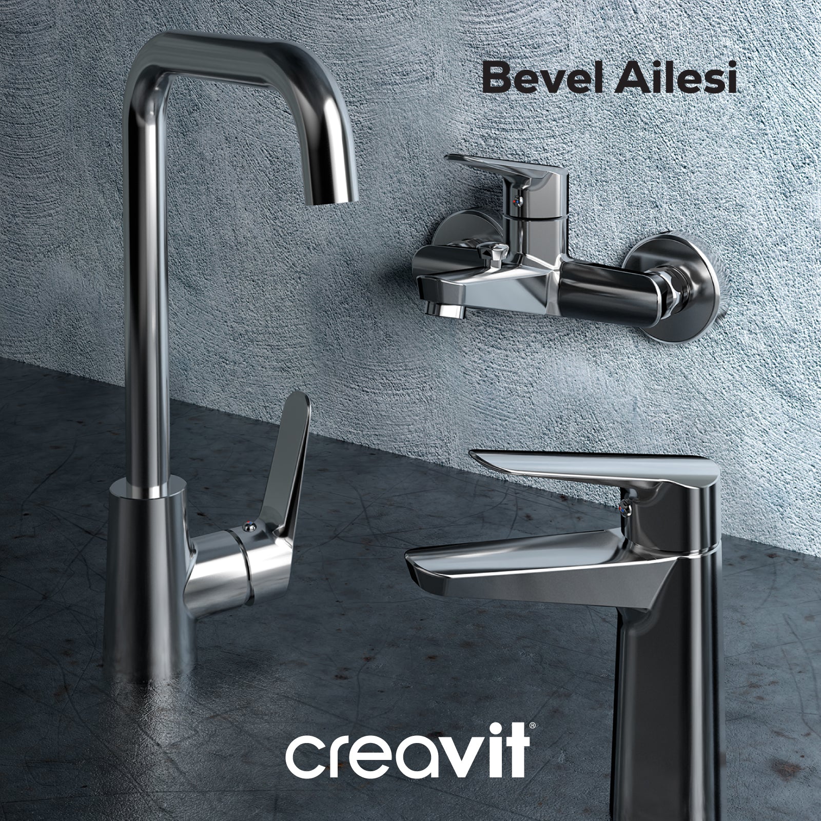 Bevel Banyo Armatürü Krom