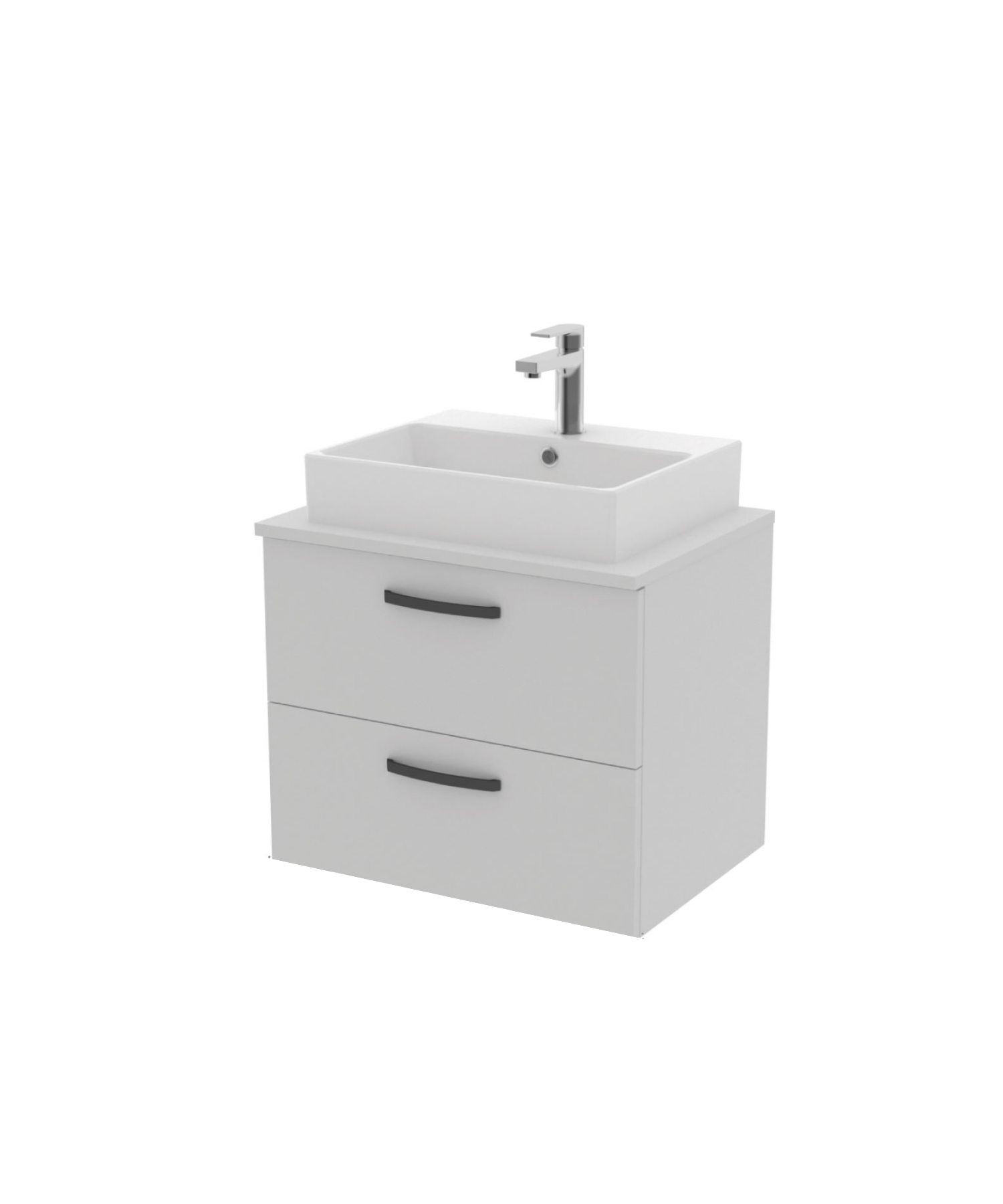 D10 Next Lavabo Dolabı İki Çekmeceli 65 cm Beyaz