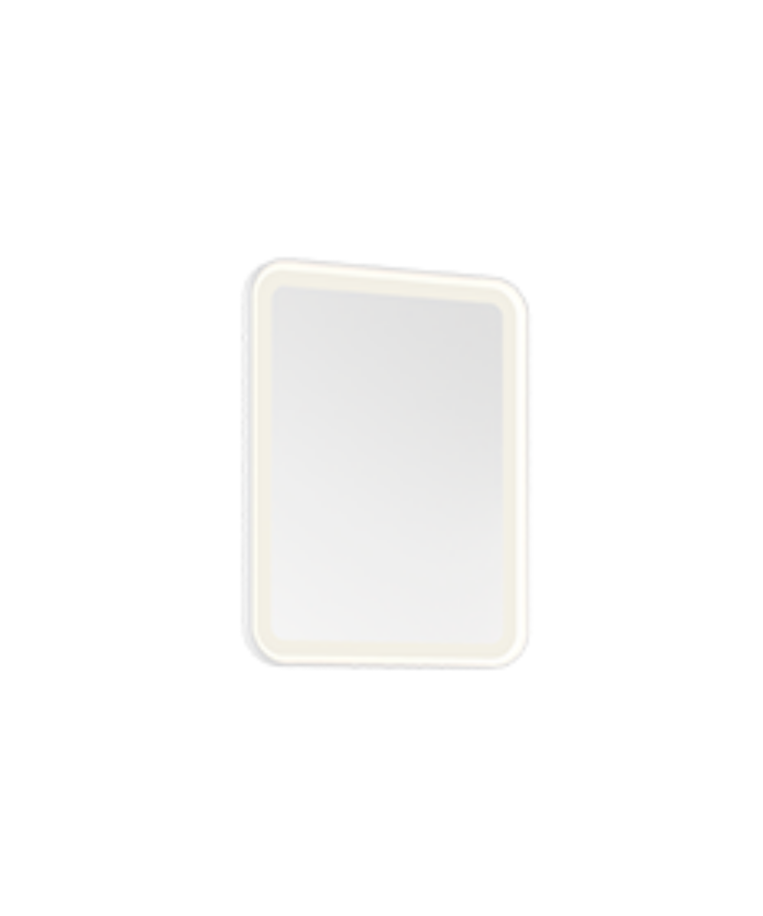 Patara Rechteckiger LED-Spiegel 55x75cm Mattweiß 