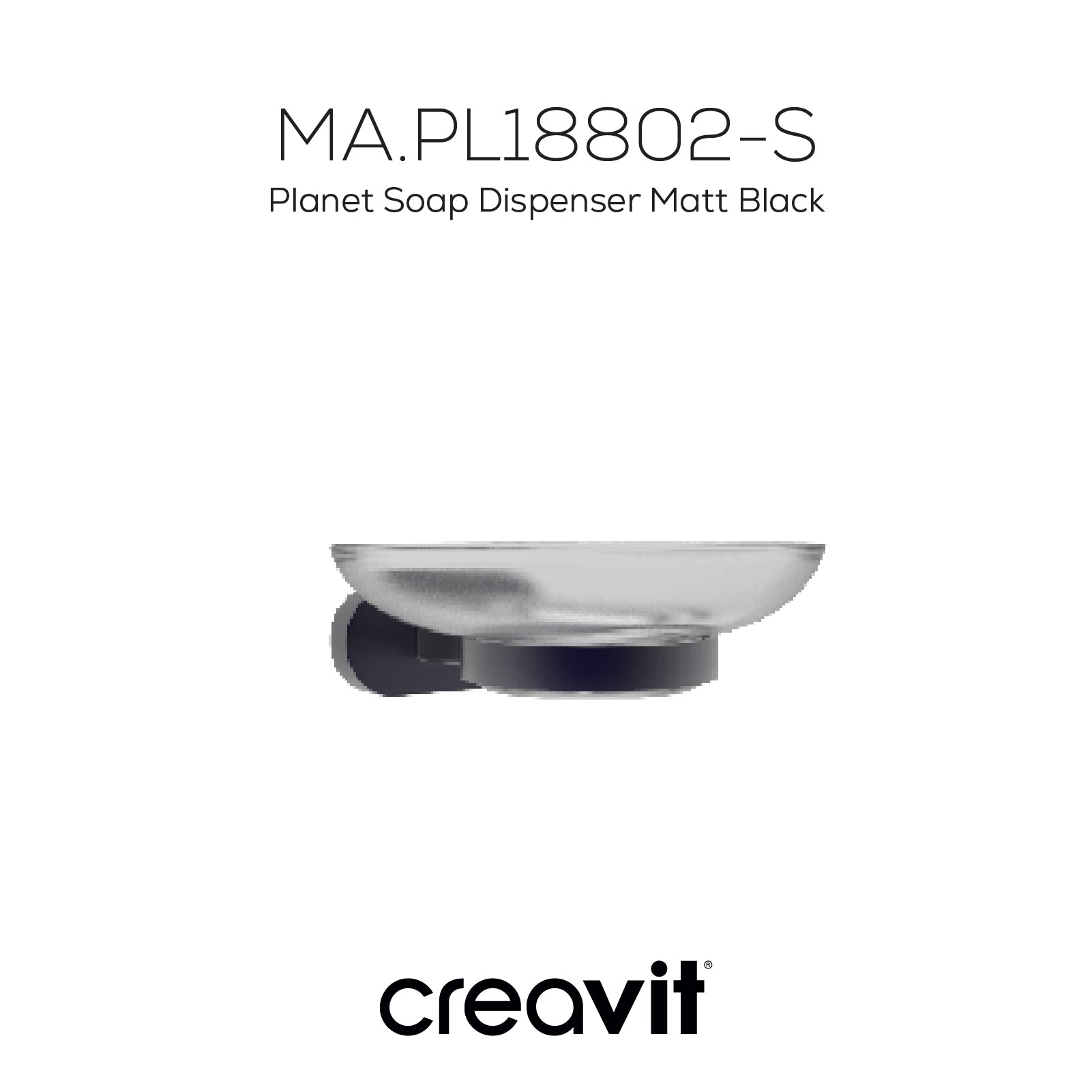 Planet Soap Dish Matte Black