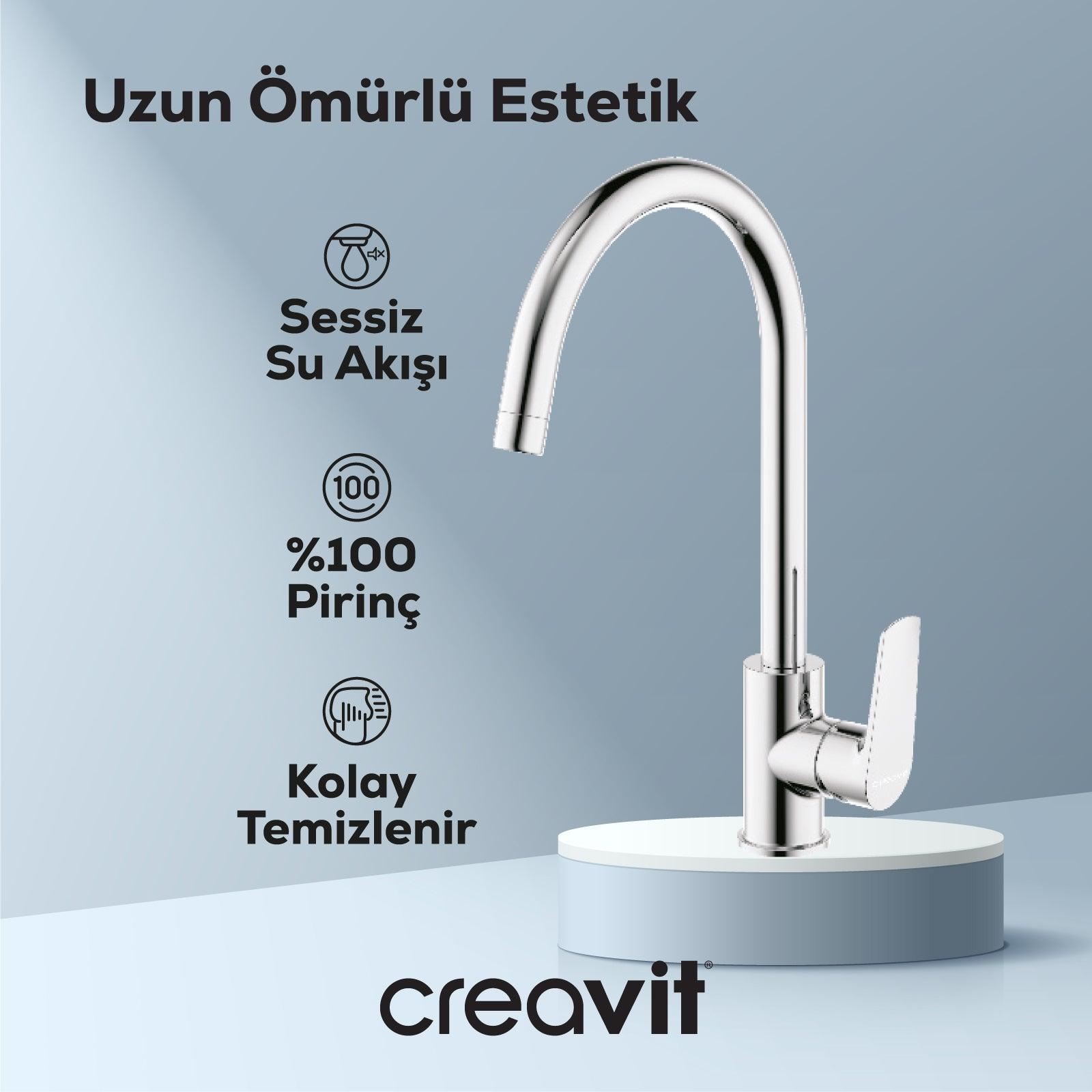 Solo Mutfak Armatürü Krom - Creavit | Banyo Bu Tarafta