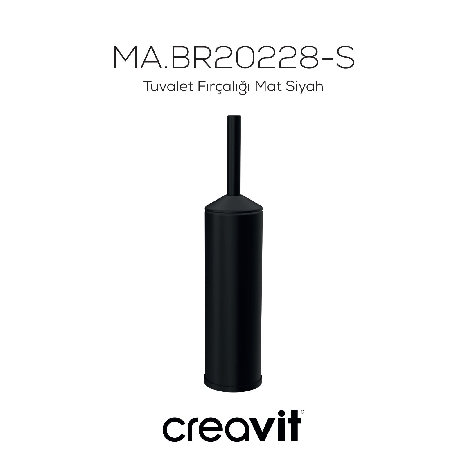 Royale Toilet Brush Holder Matte Black