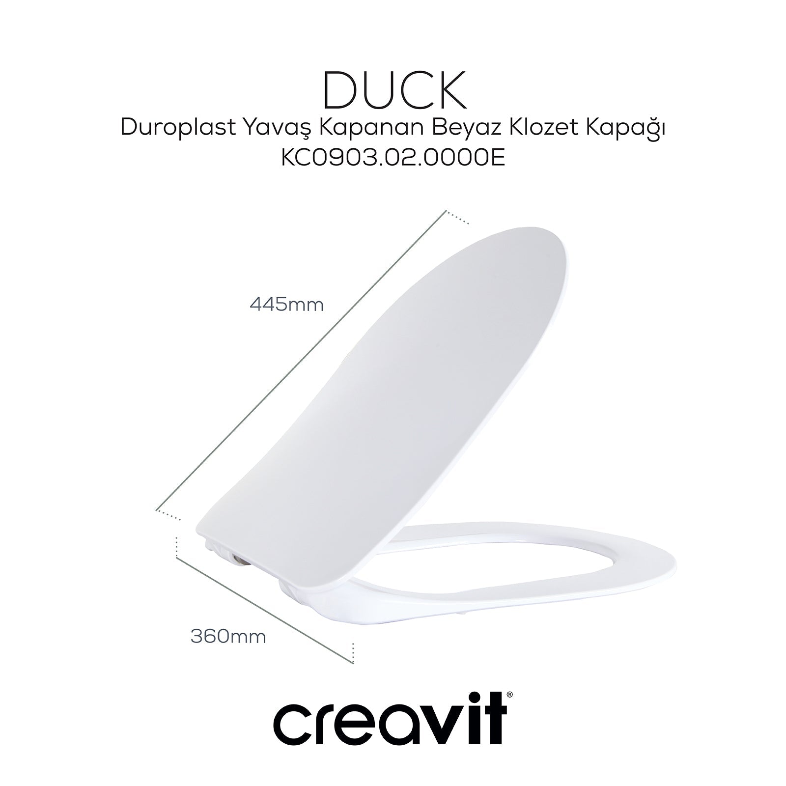 Duck Duroplast Soft Close Toilet Seat White