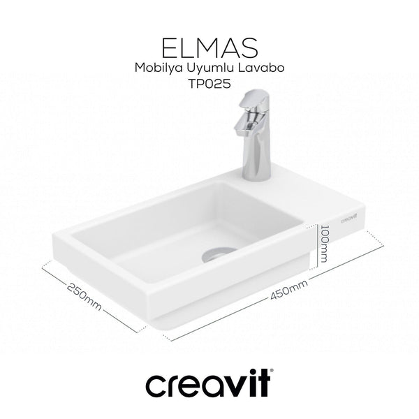 Creavit Elmas Lavabo 45 cm