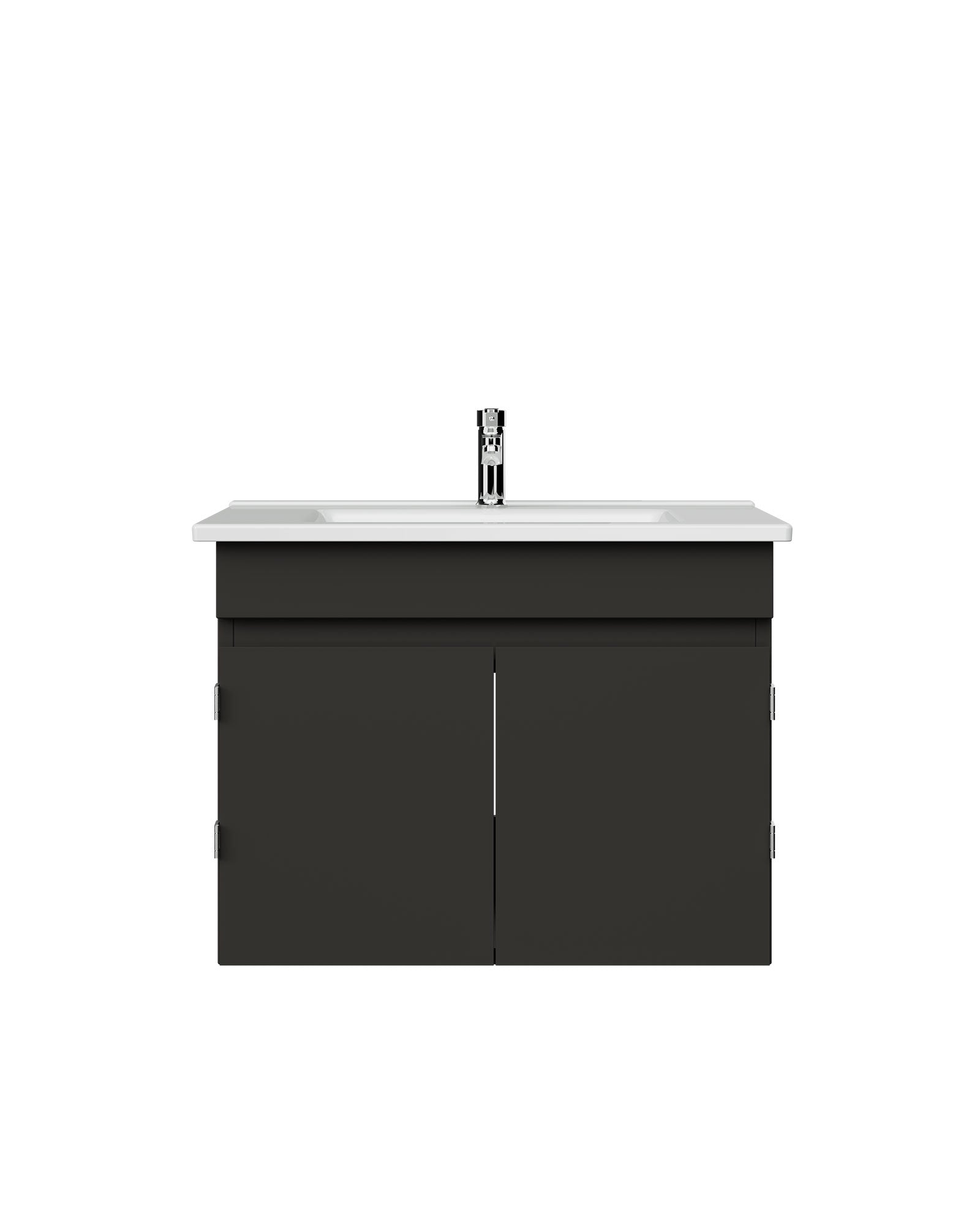 Flexio 65 Cm Kapaklı Katlanabilir Lavabo Dolabı 270 Derece Antrasit Set