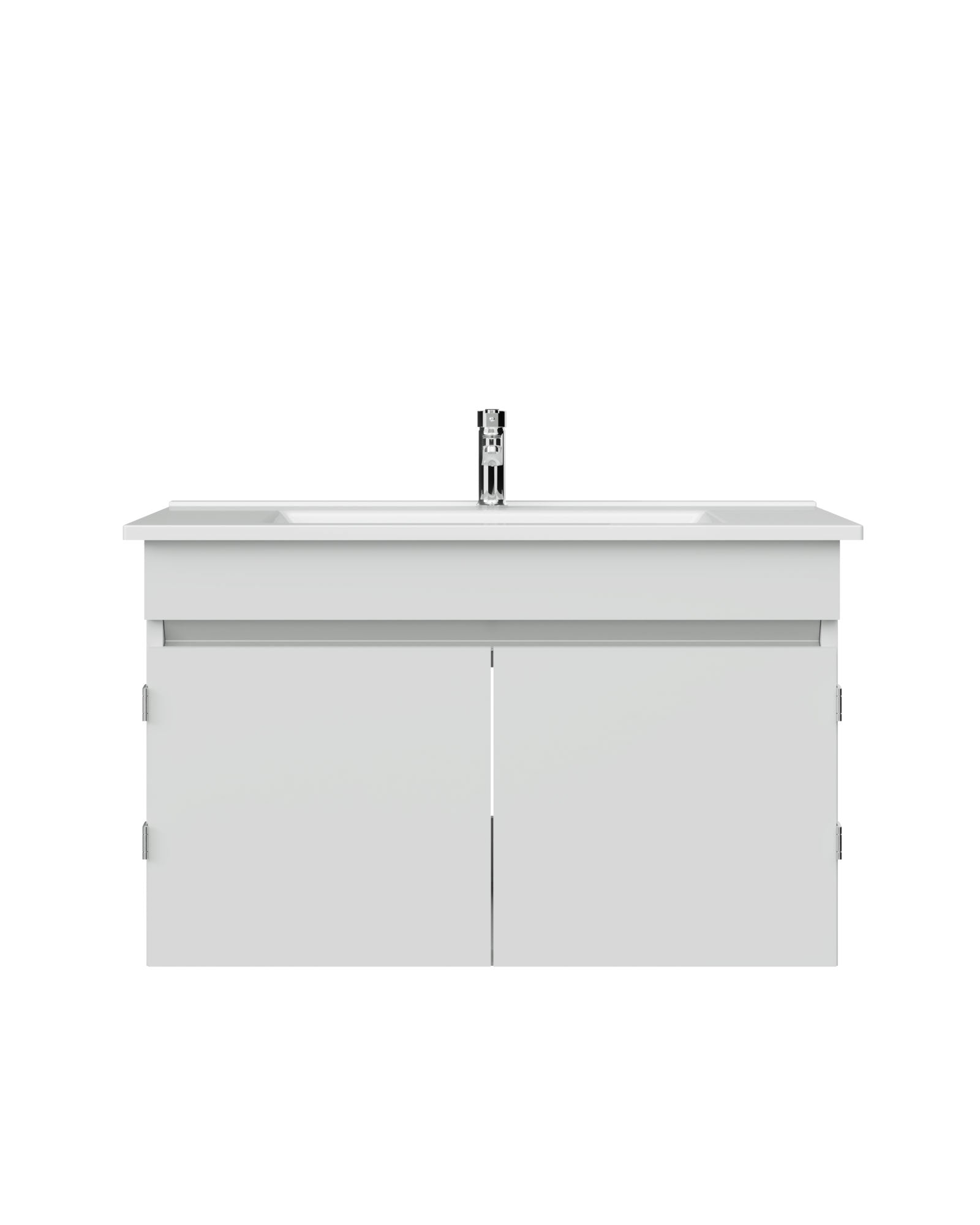 Flexio 80 Cm Kapaklı Katlanabilir Lavabo Dolabı 270 Derece Beyaz Set