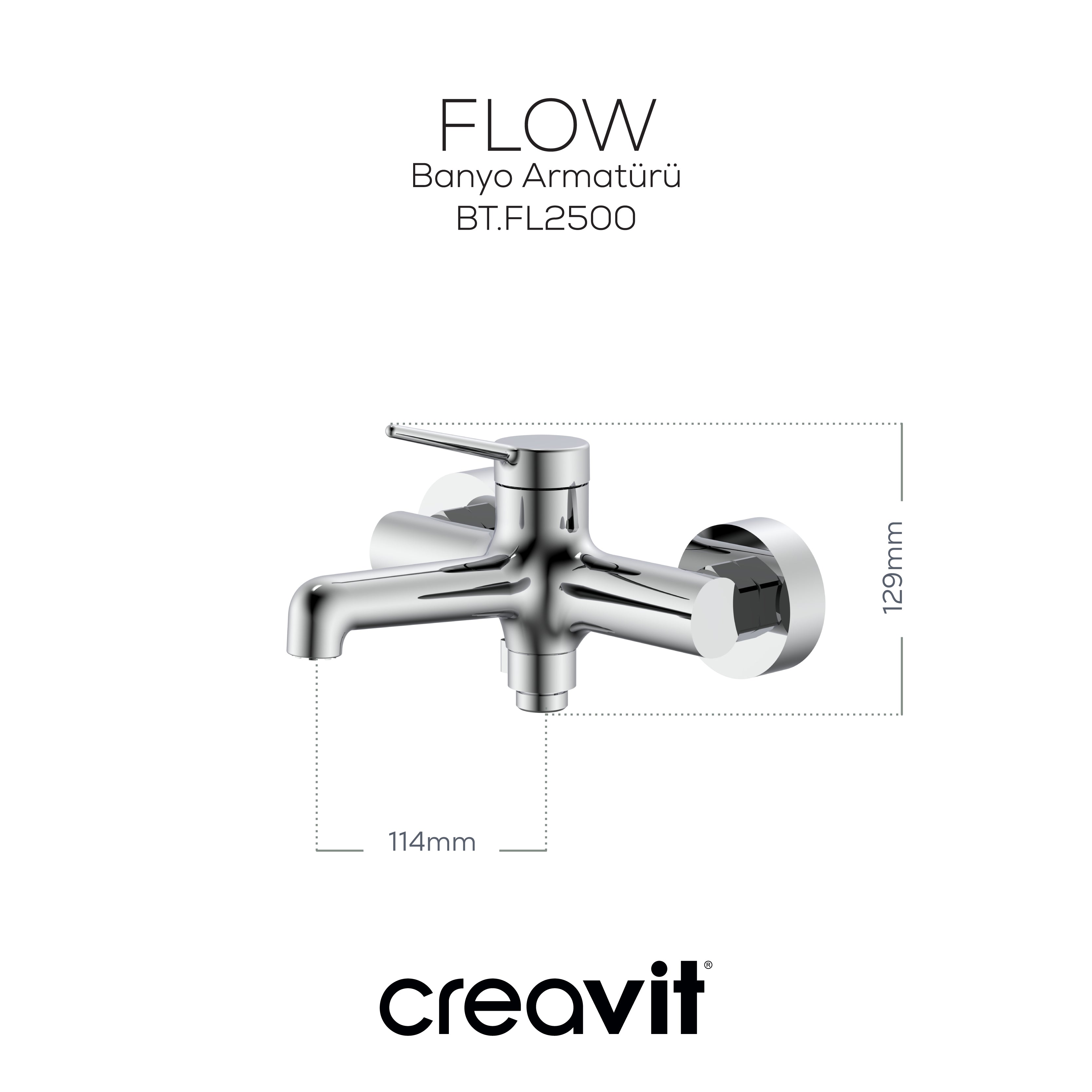 Flow Banyo Armatürü Krom