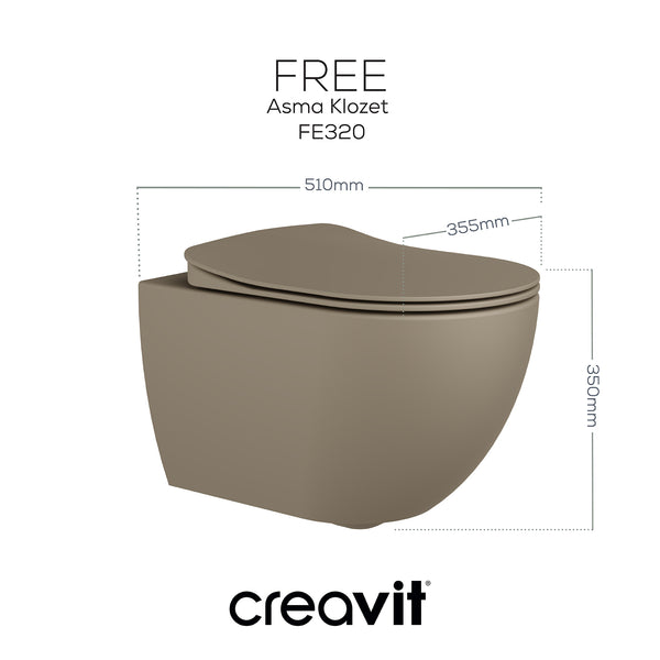 Creavit Free Mat Cappucino · Kanallı Set
