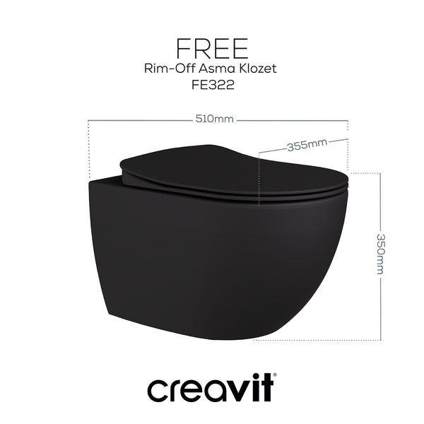 Creavit Free Rim-Off Set · Mat Antrasit