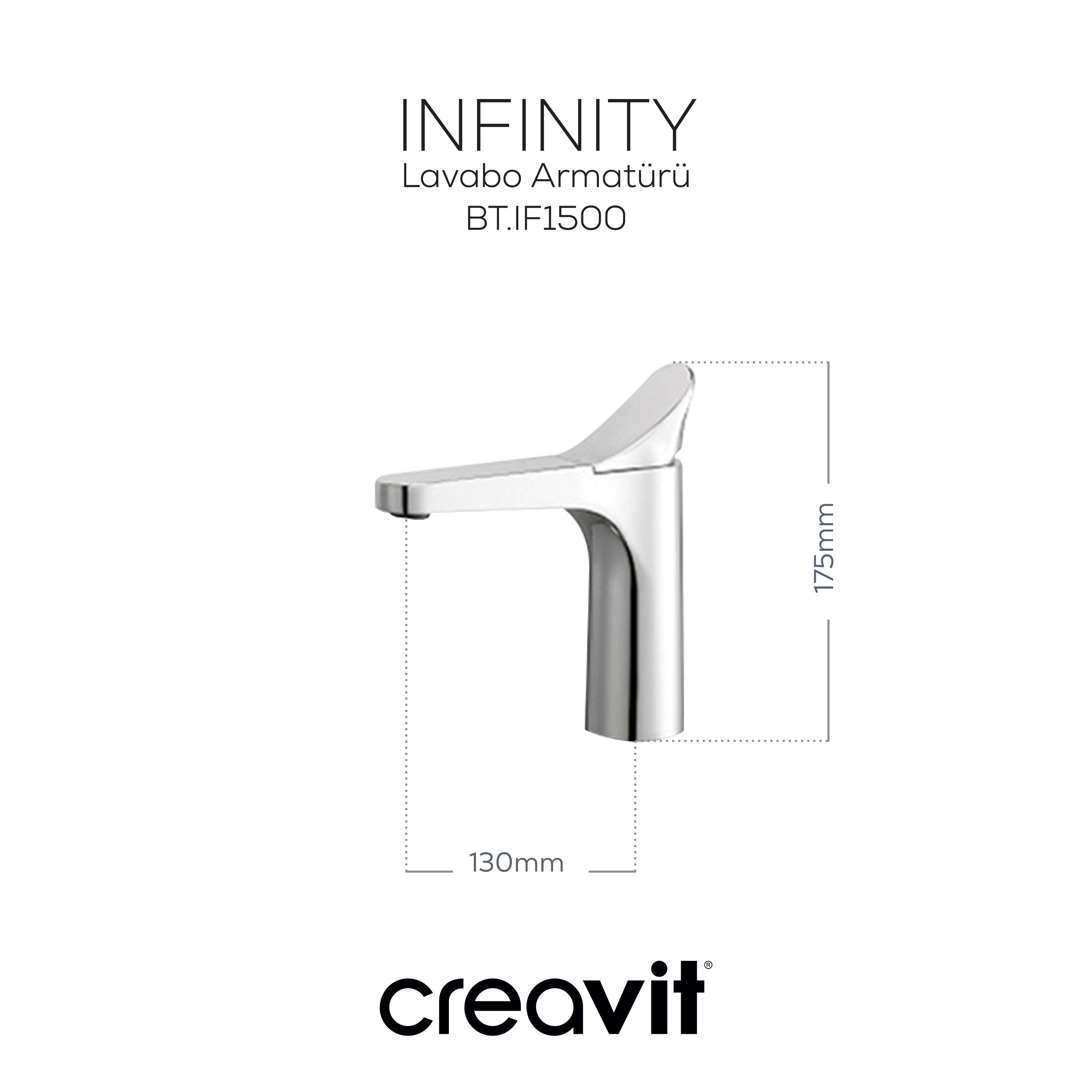Infinity Lavabo Armatürü Krom