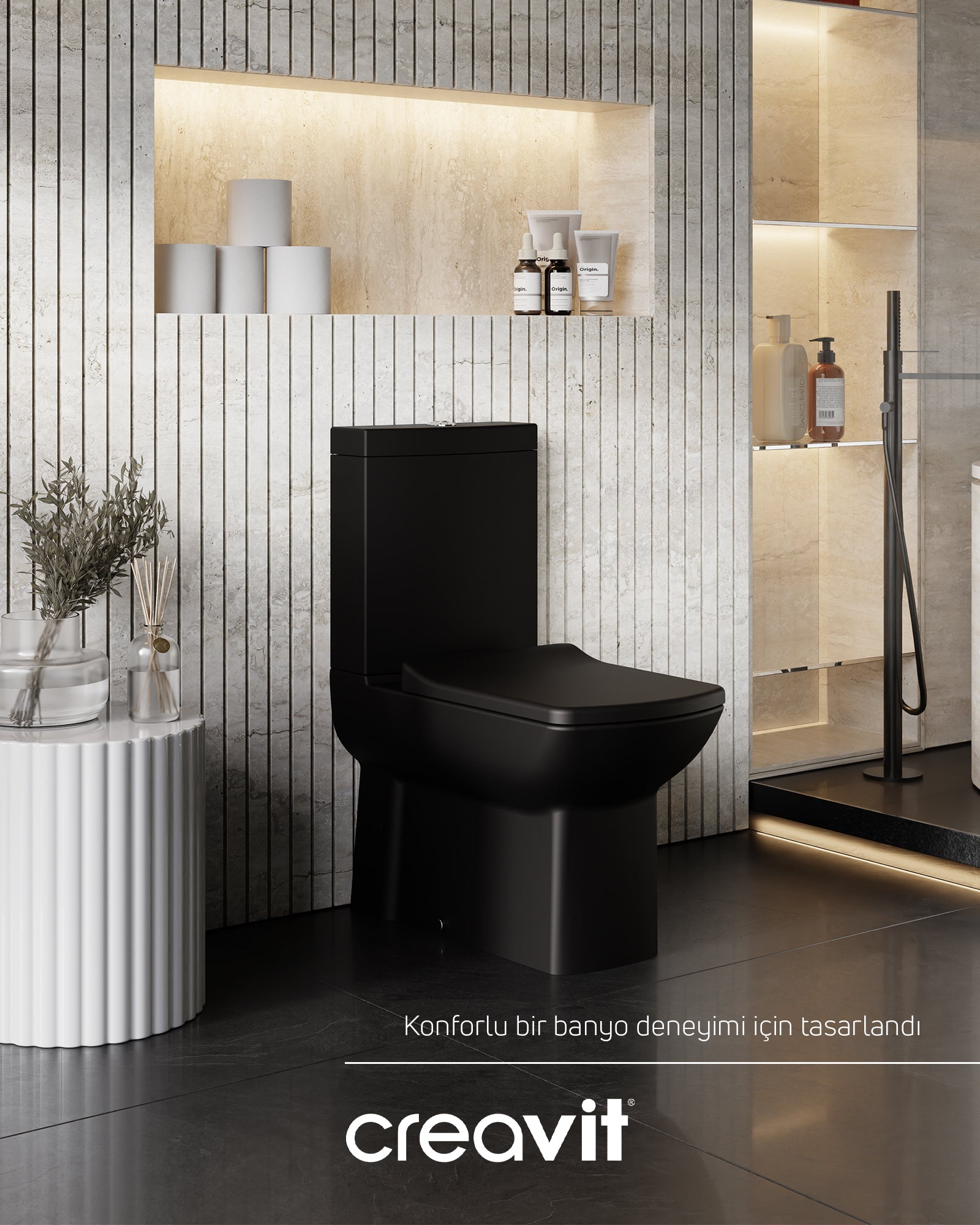 Lara Duroplast Yavaş Kapanan Kapaklı Kömür Karası Set