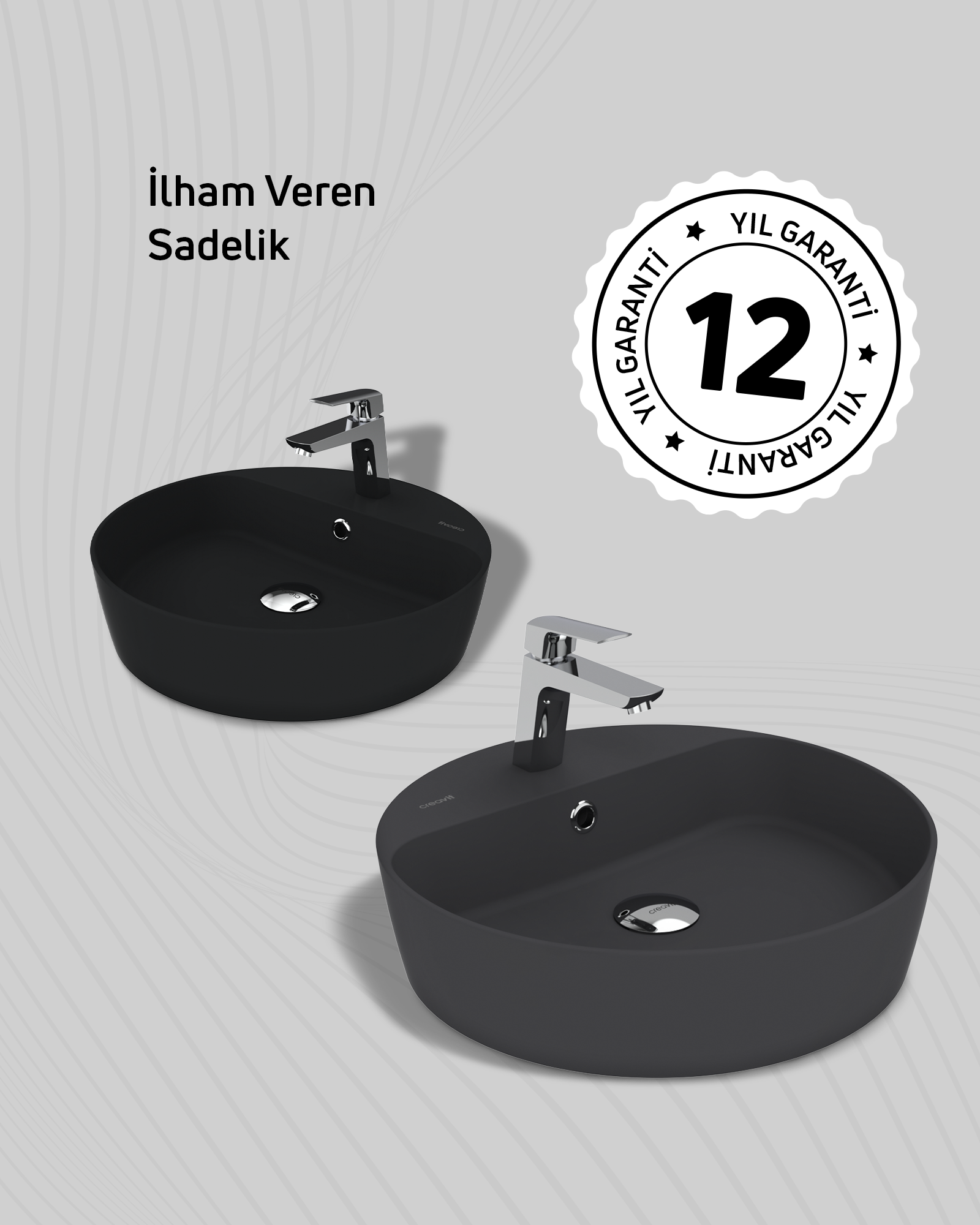 Loop 45cm Masa Üstü Çanak Lavabo Extra Mat Cappuccino