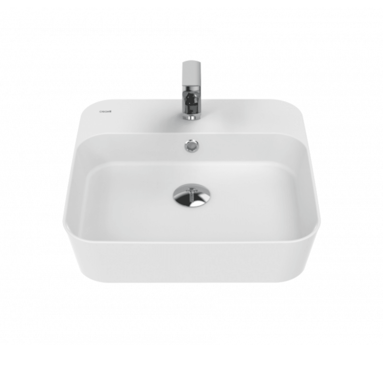 Loop Kare Çanak Lavabo 45 cm Beyaz