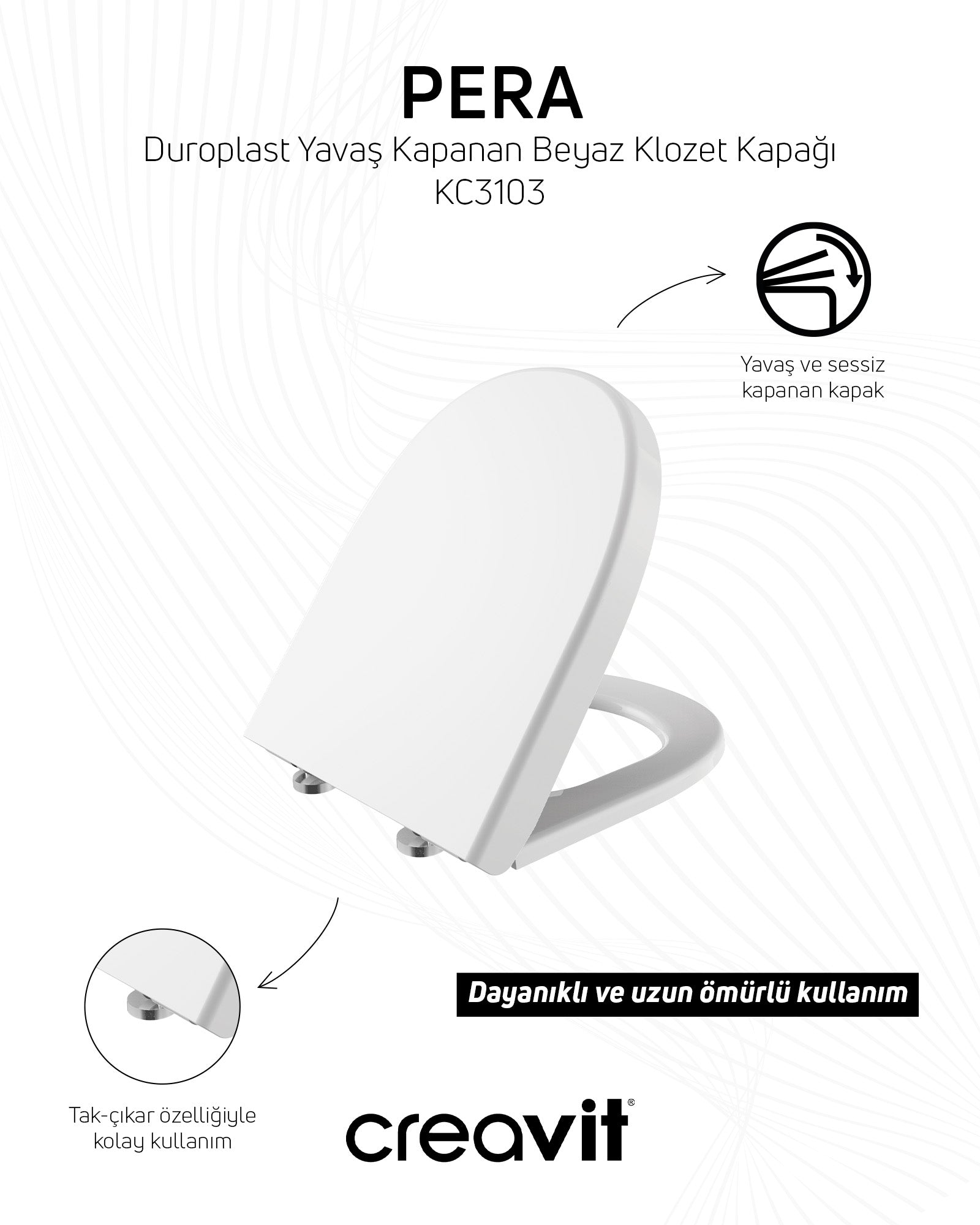 Mare Rim-Off Asma Klozet v Duroplast Kapak Set