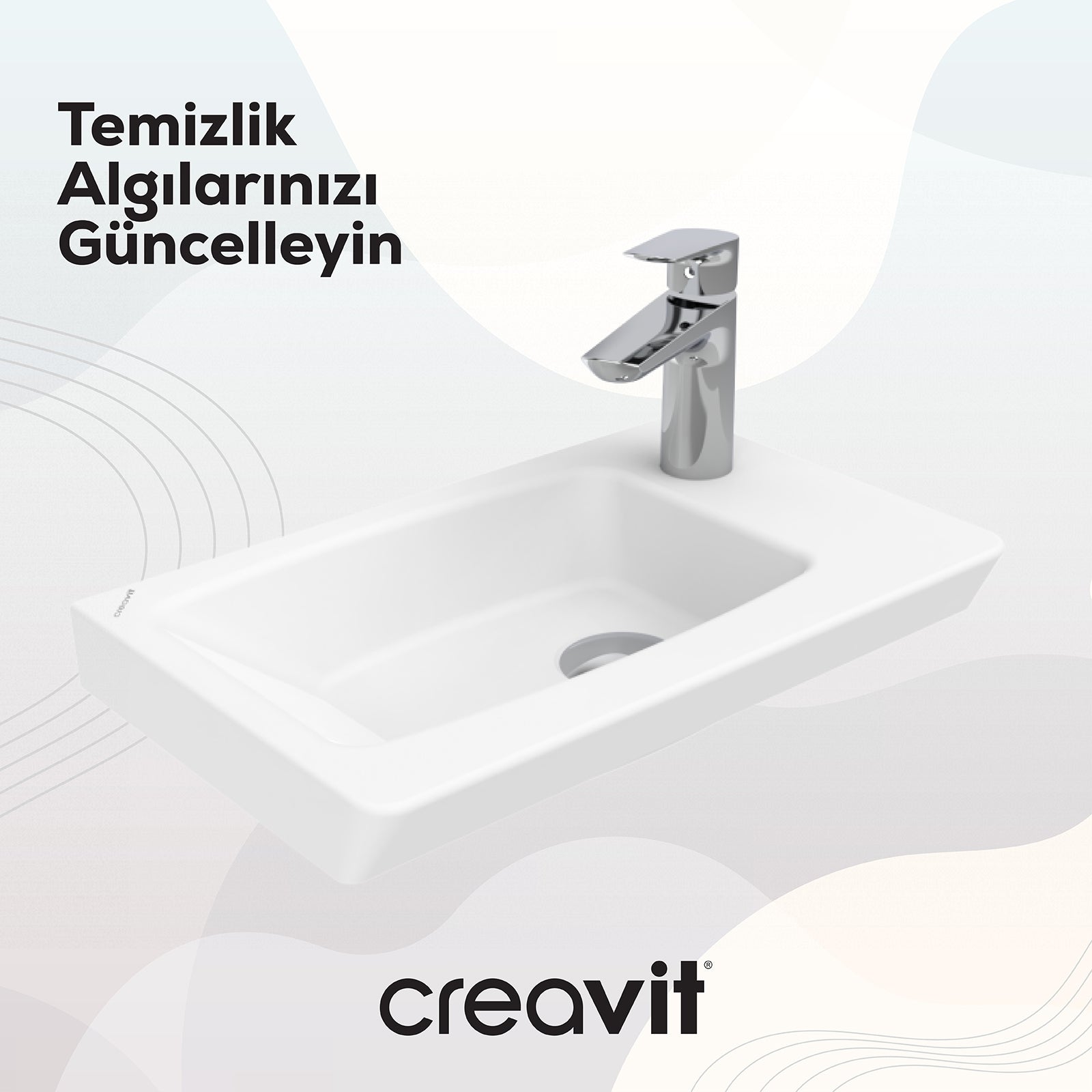 Memory Etajerli Lavabo 45 cm Beyaz