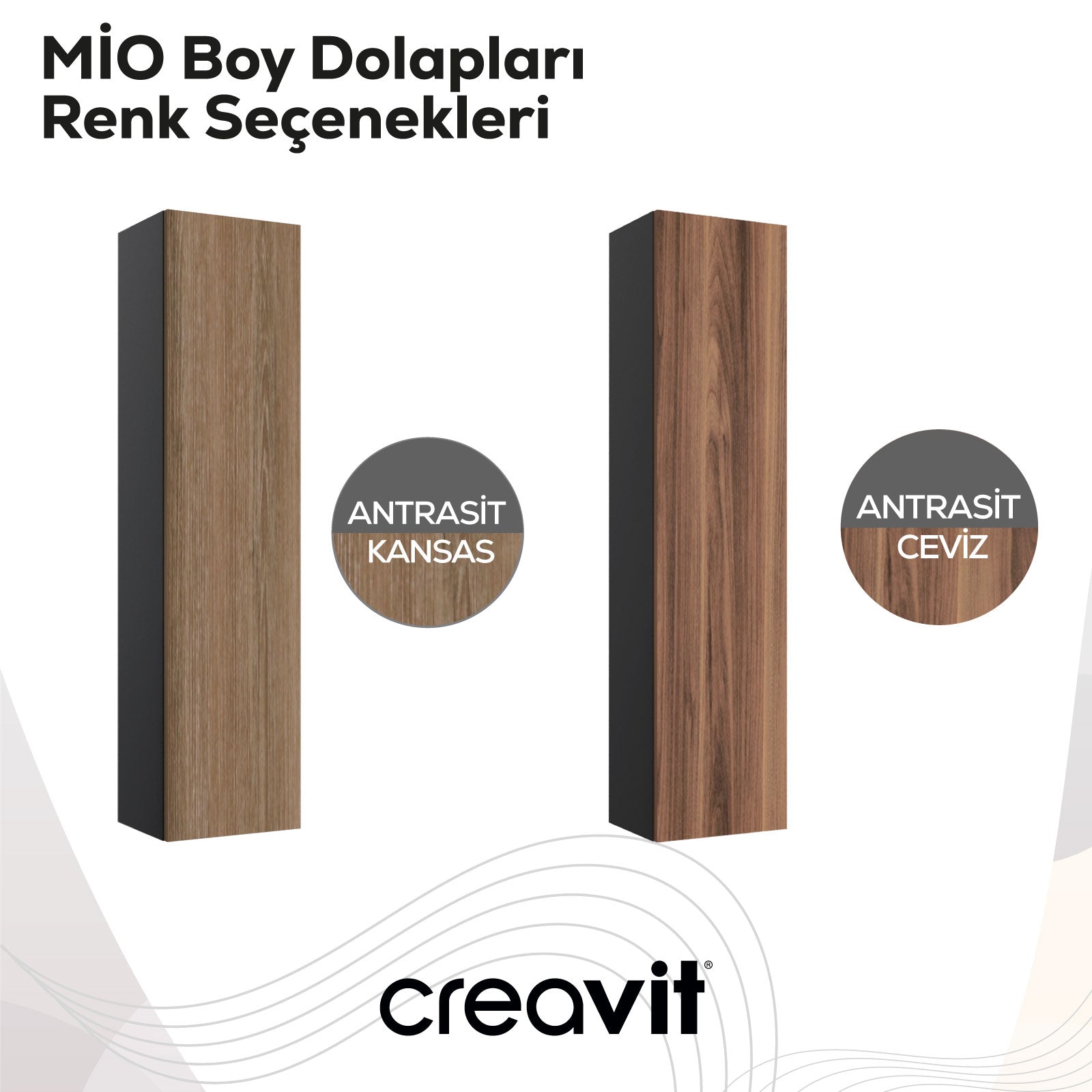 Mio Boy Dolabı 140 cm Antrasit-Kansas