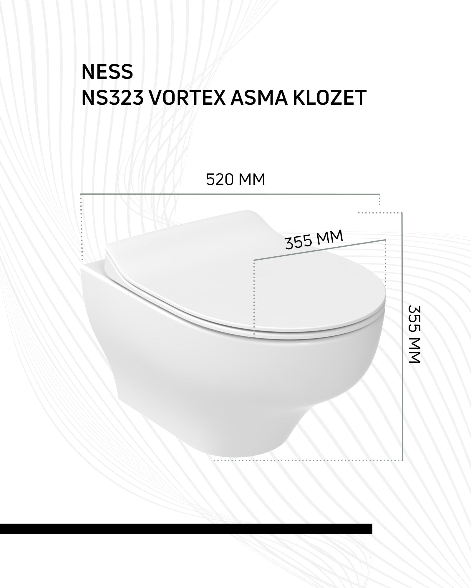 Ness Vortex Asma Klozet Extra Beyaz