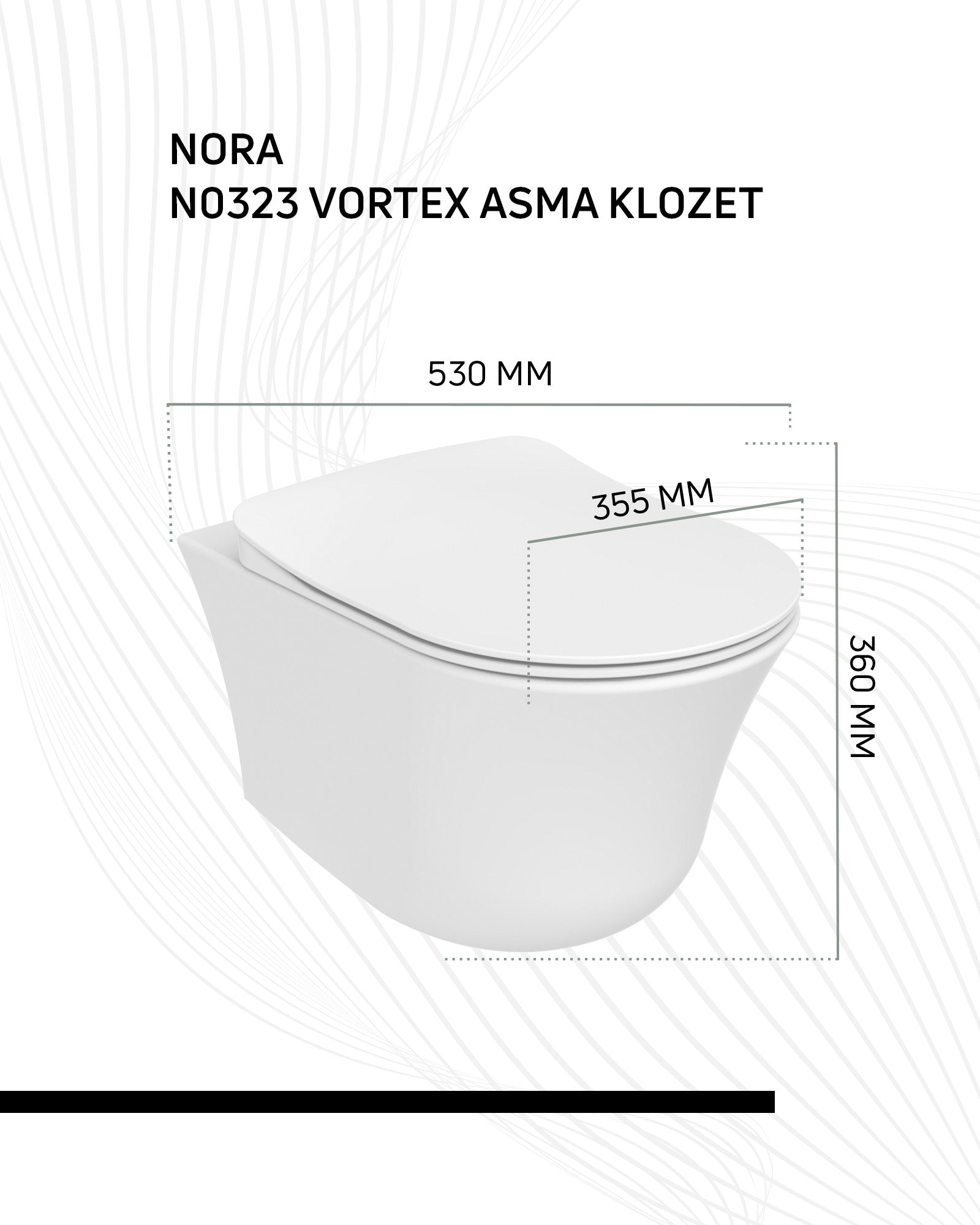 Nora Vortex Asma Klozet Extra Beyaz