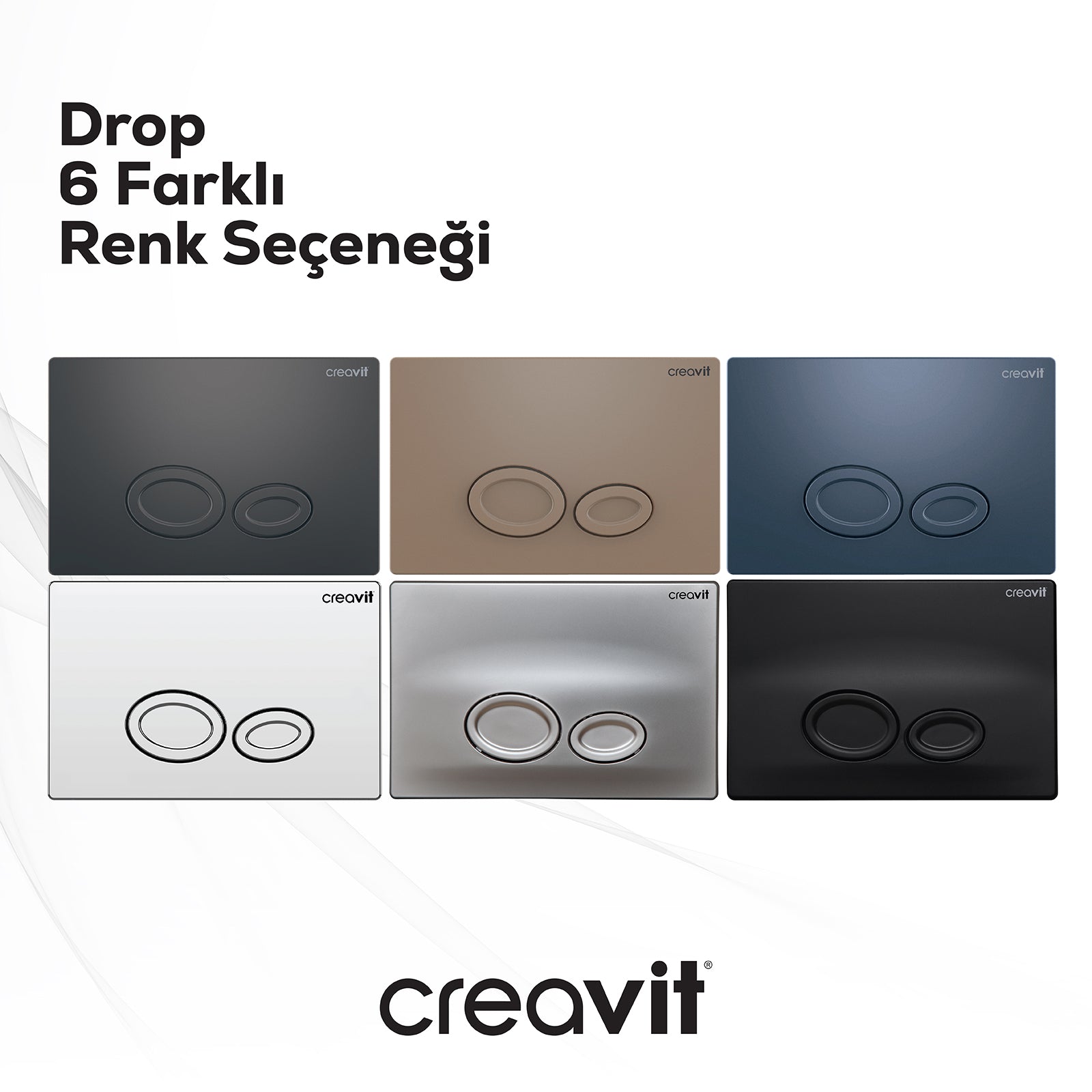 Drop Antrasit Kumanda Paneli - Creavit | Banyo Bu Tarafta