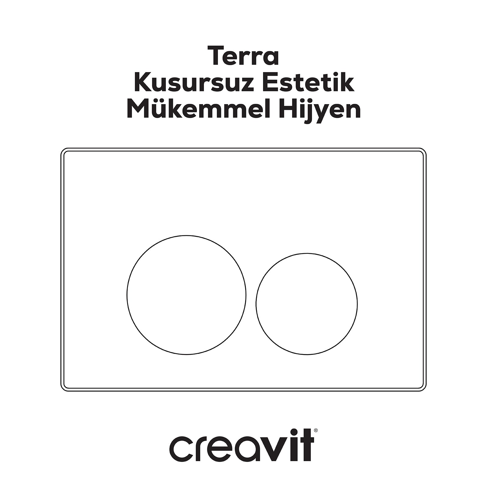 Terra Mat Antrasit Boyalı Kumanda Paneli - Creavit | Banyo Bu Tarafta