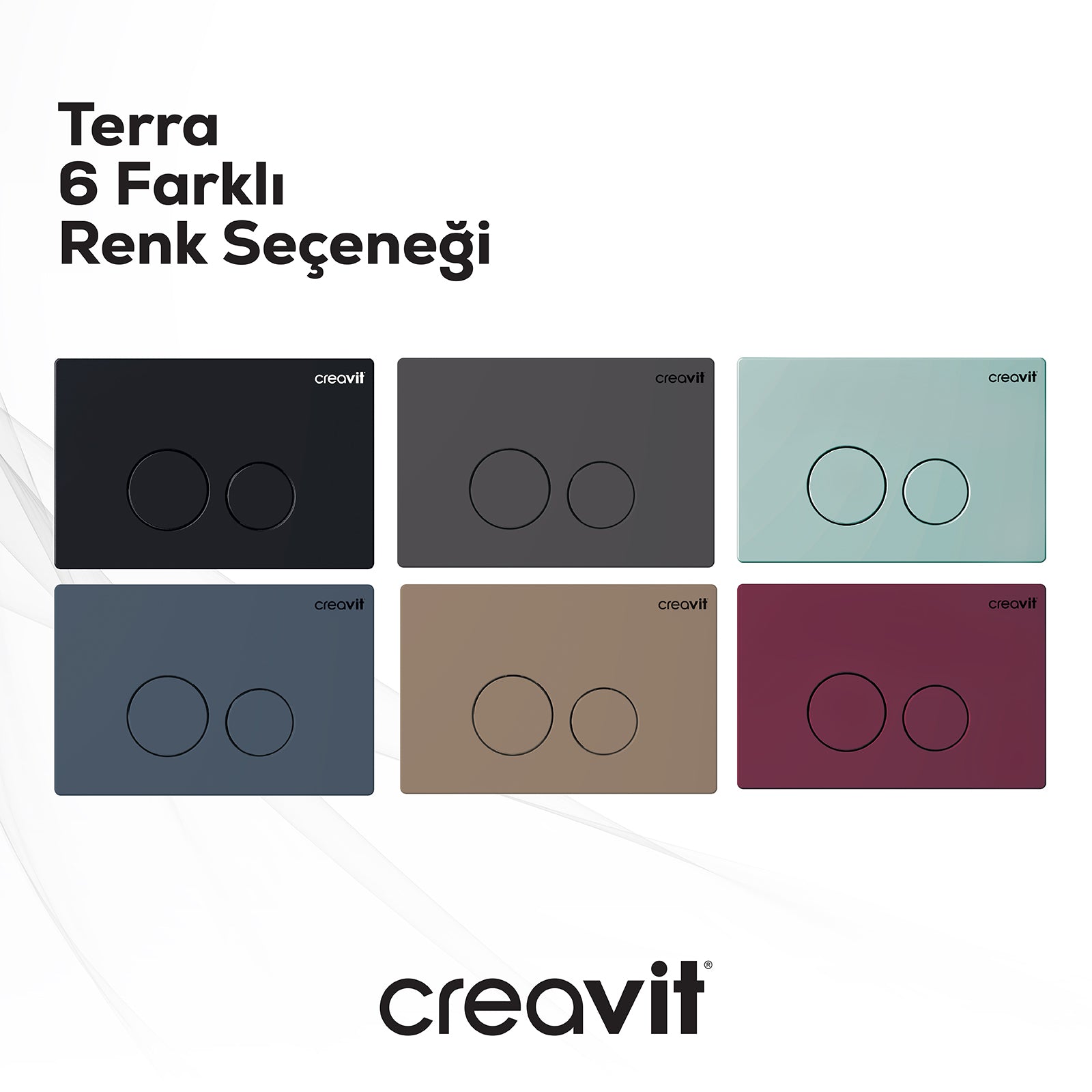 Terra Mat Antrasit Boyalı Kumanda Paneli - Creavit | Banyo Bu Tarafta