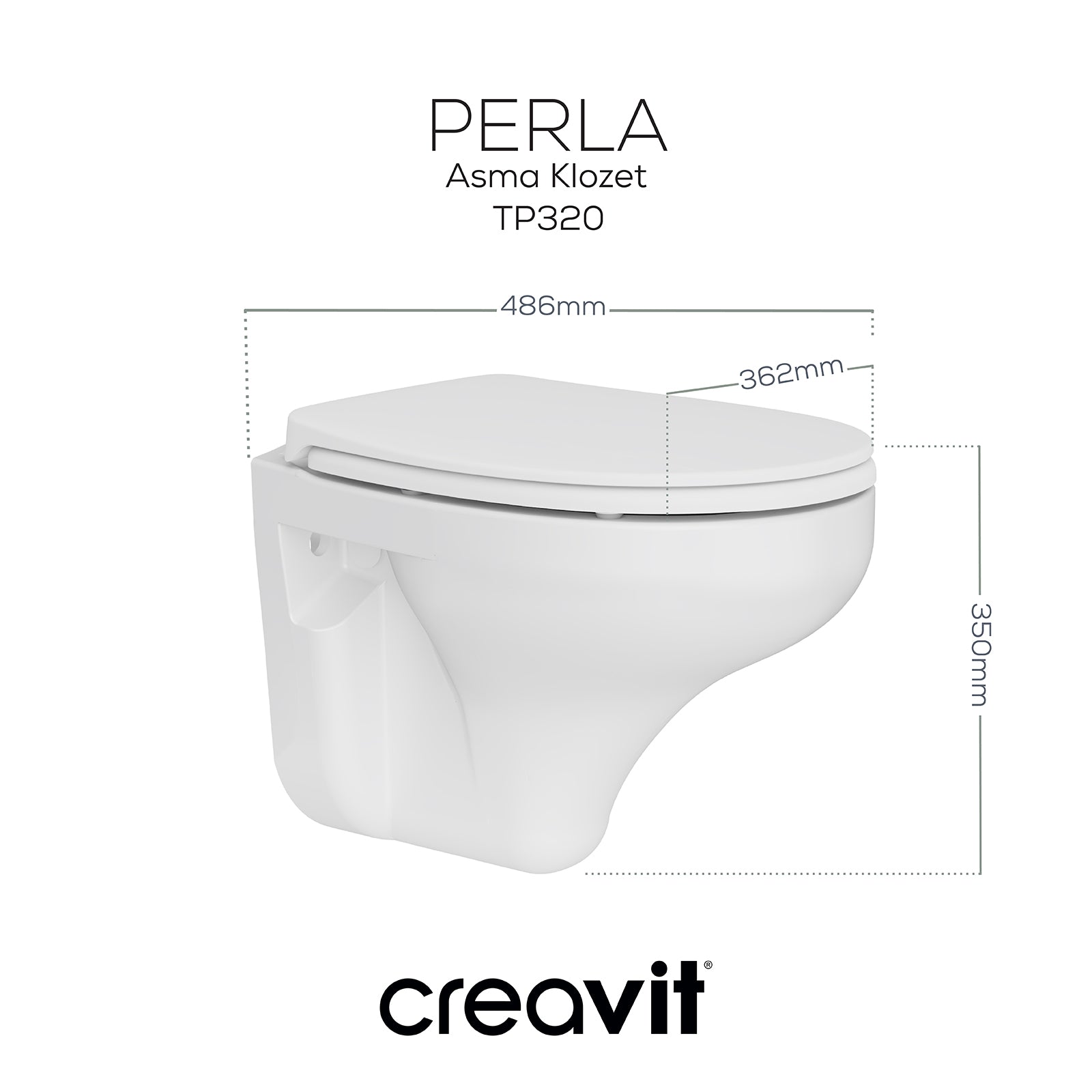 Perla Thermoplast Yavaş Kapanan Klozet Kapaklı Beyaz Set