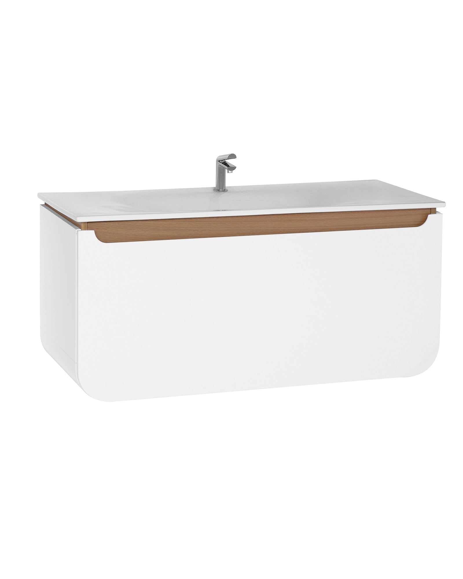 Pion lavabo Dolabı 120 Cm Beyaz-Meşe