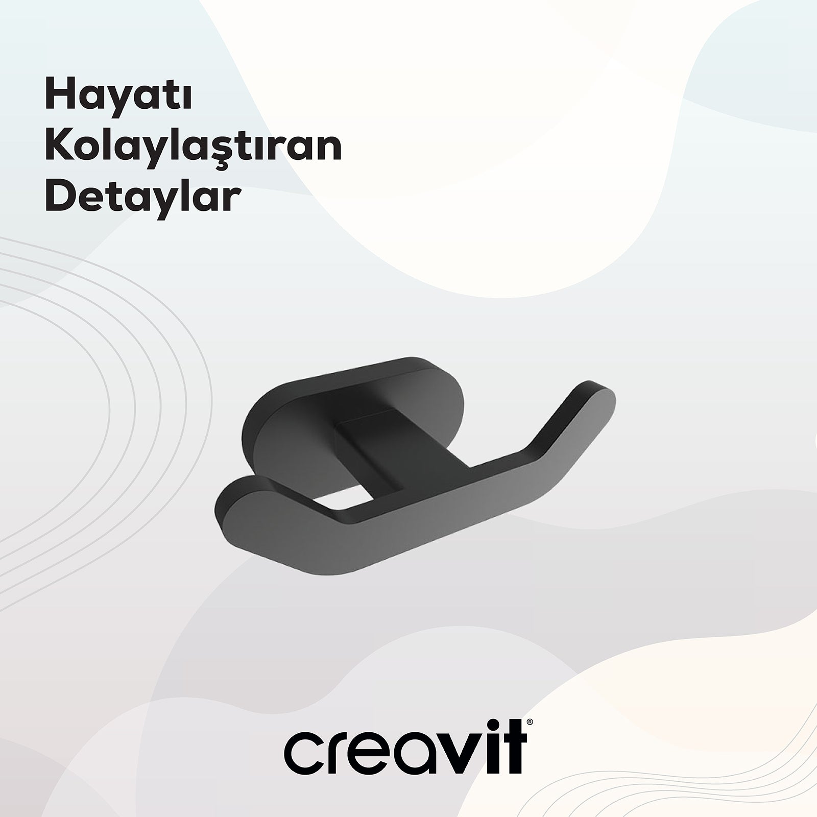 Planet İkili Askılık Mat Siyah