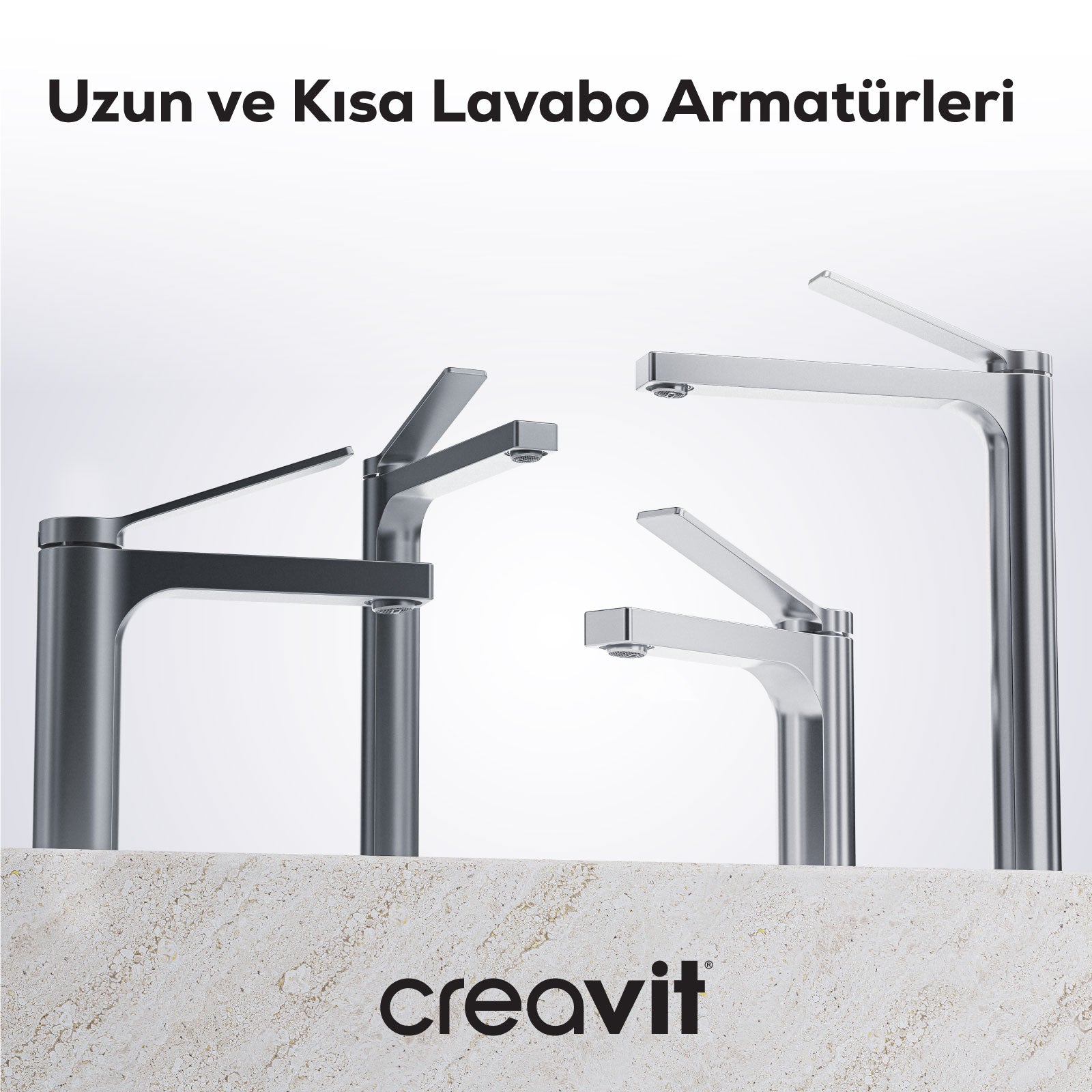 Ritmo Uzun Lavabo Armatürü Krom