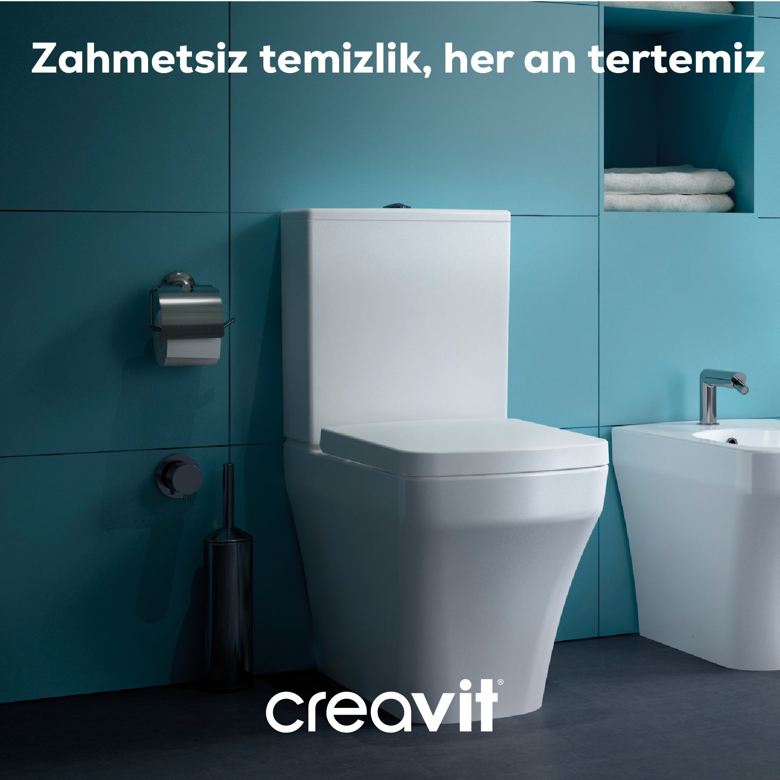 Royale Tuvalet Fırçalığı Mat Siyah